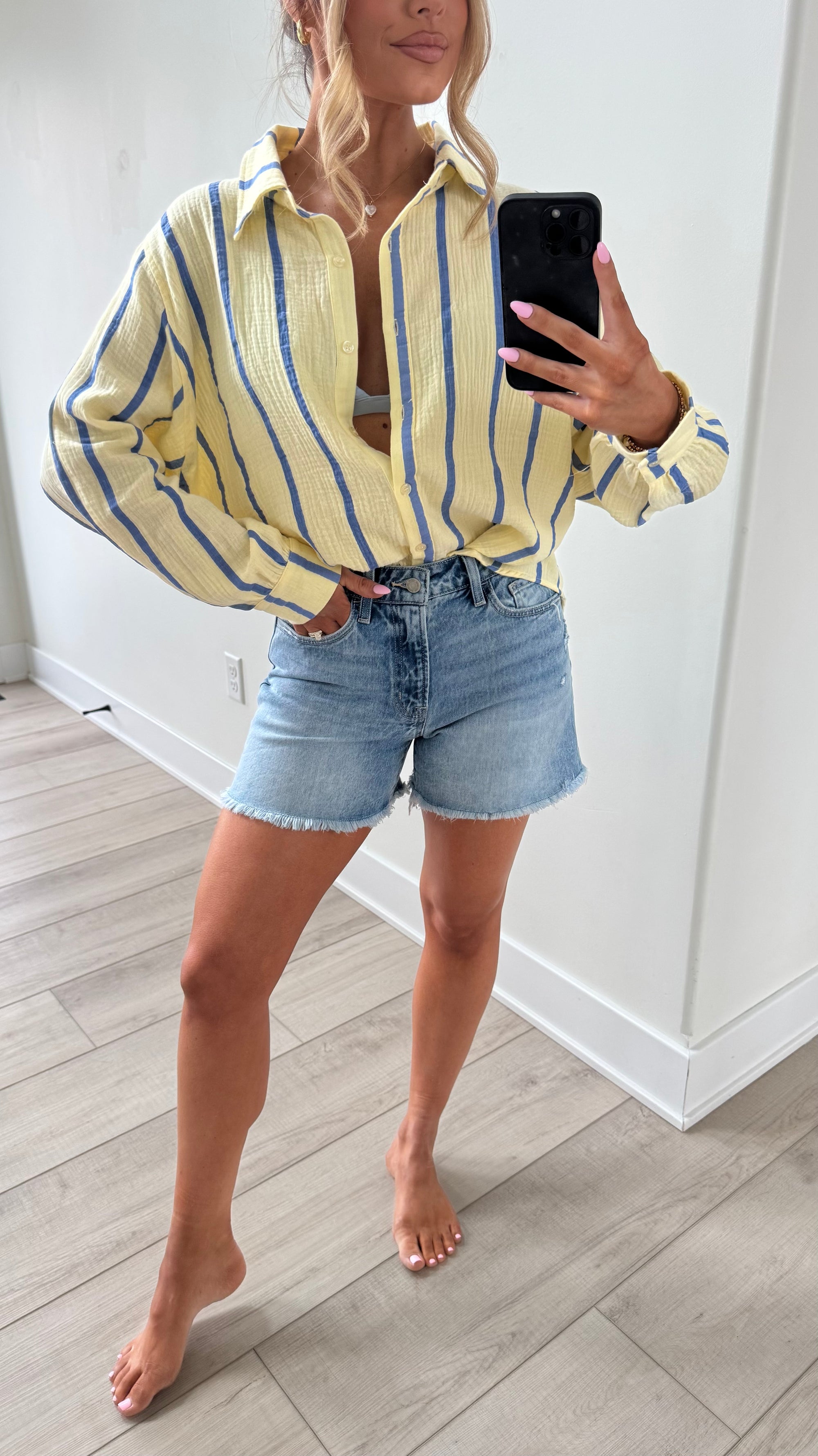 VINTAGE DENIM BOYFRIEND SHORTS