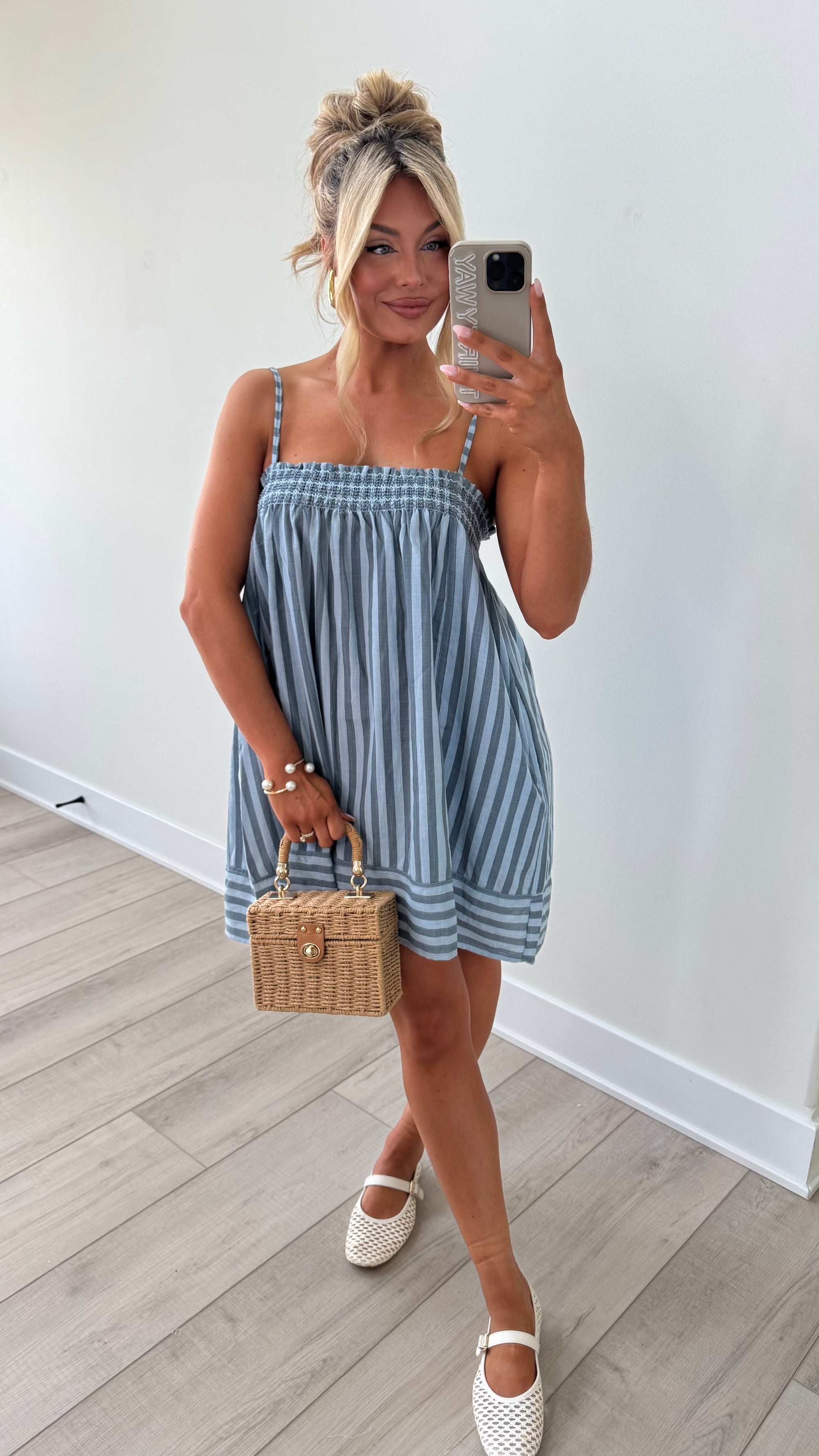 HAMPTONS STRIPED SHIFT DRESS