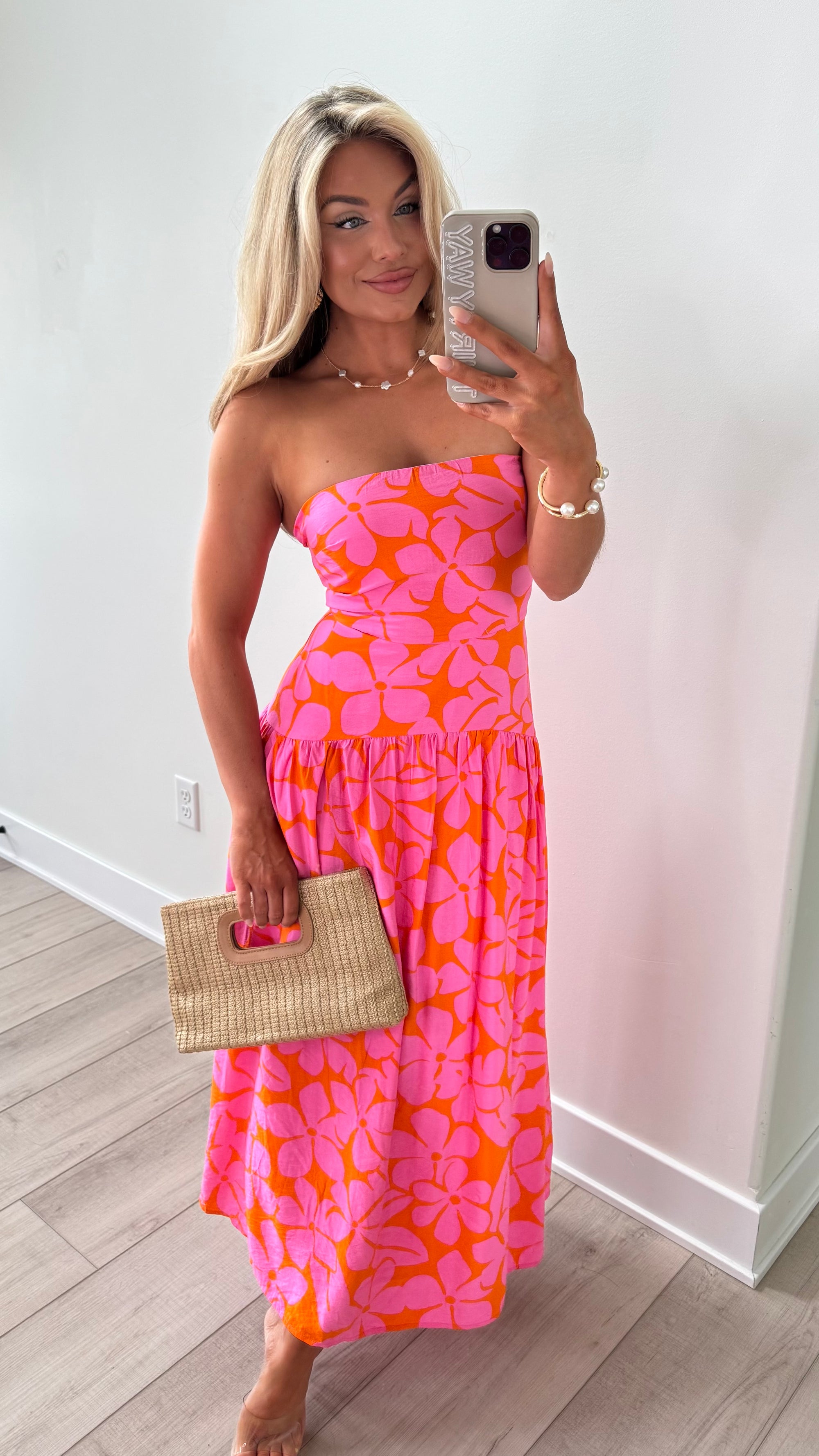 HIBISCUS FLORAL MAXI DRESS