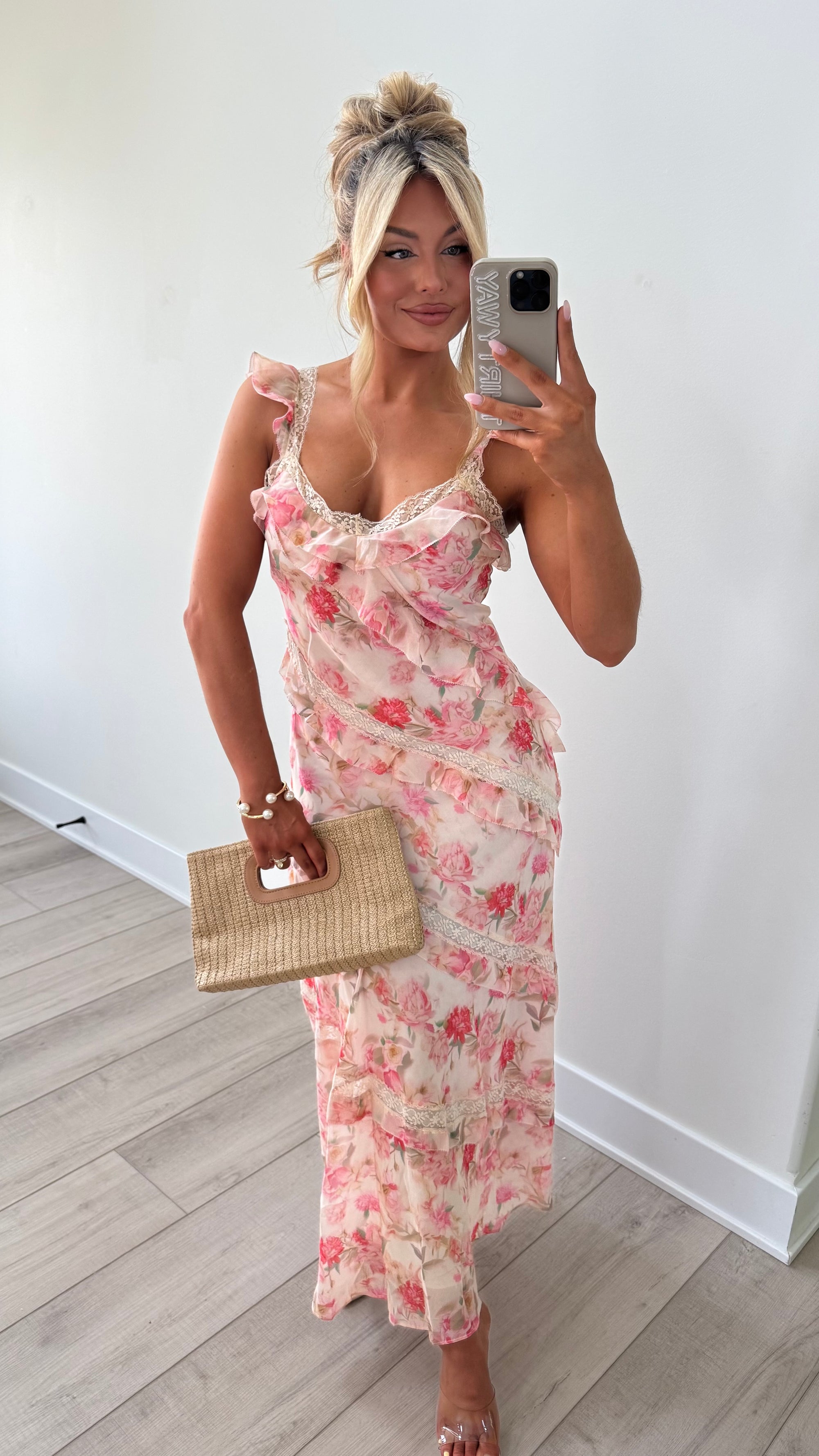 AMELIE FLORAL LACE MAXI DRESS