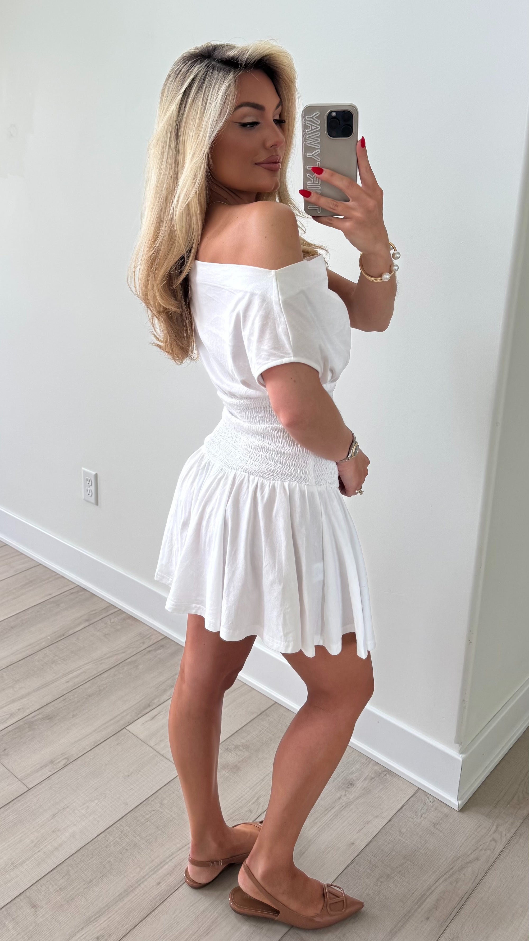 KATIE MINI DRESS WHITE