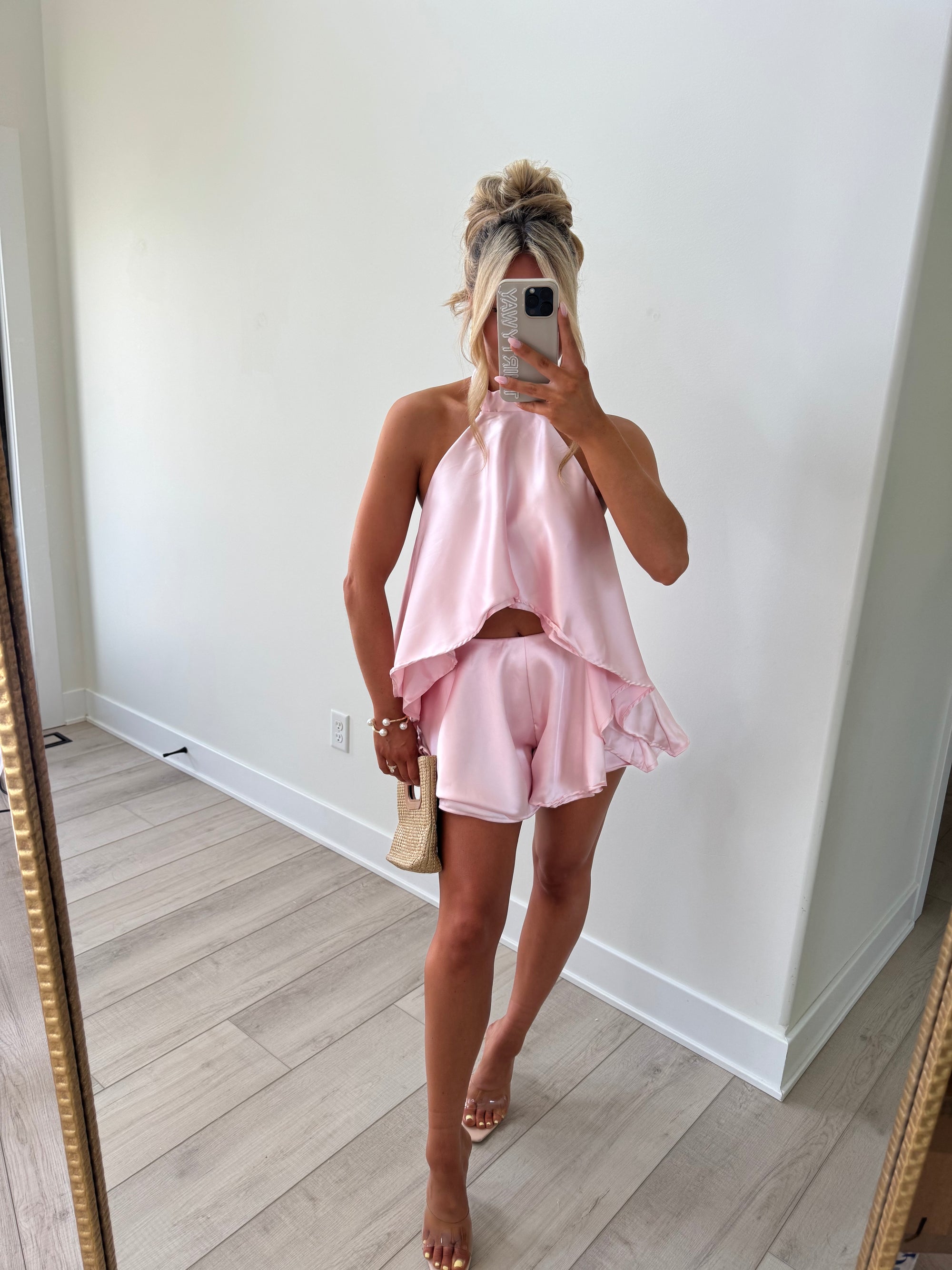 MIKA SATIN SILK SET PINK
