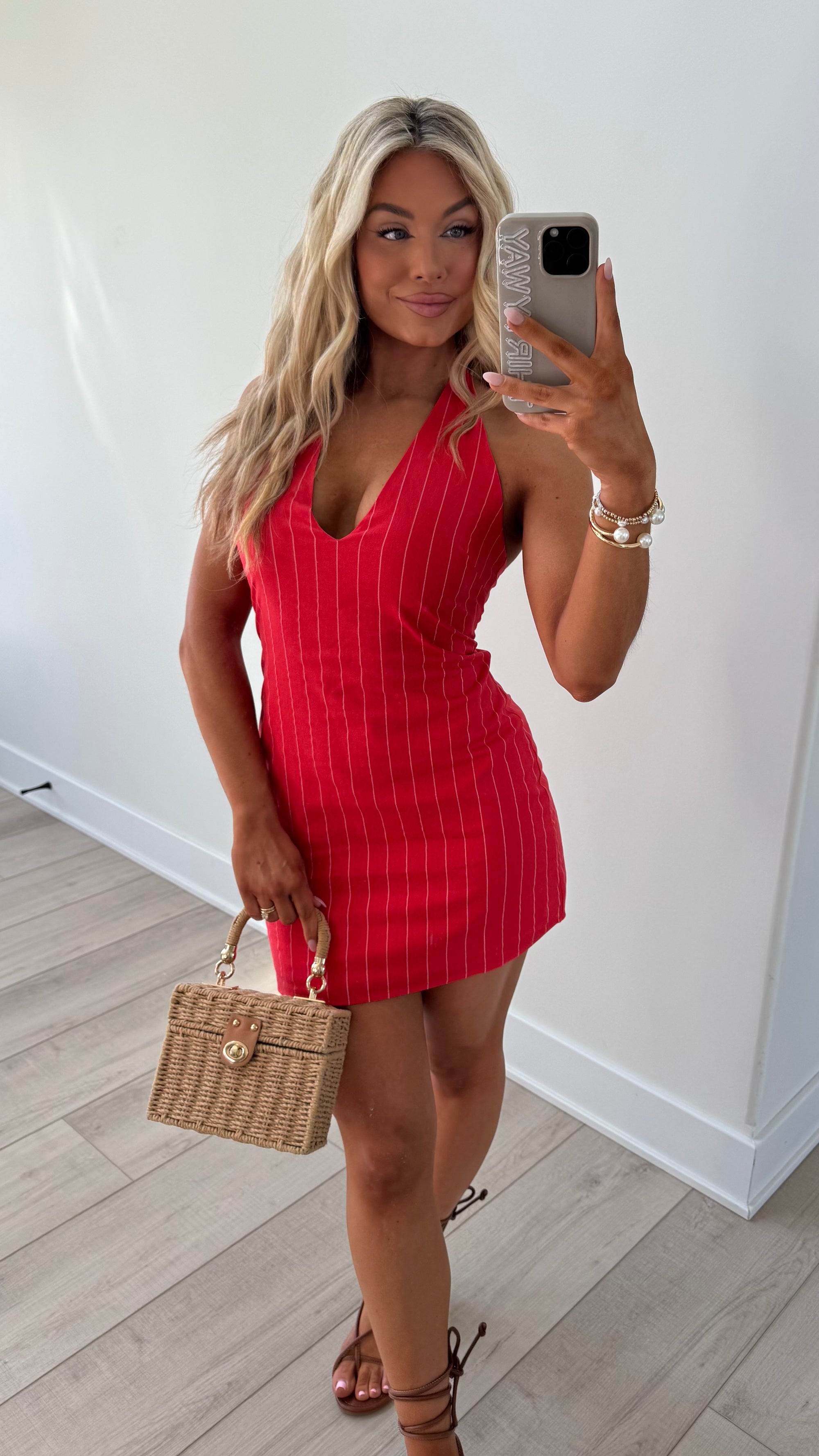 CORAL FLING MINI DRESS