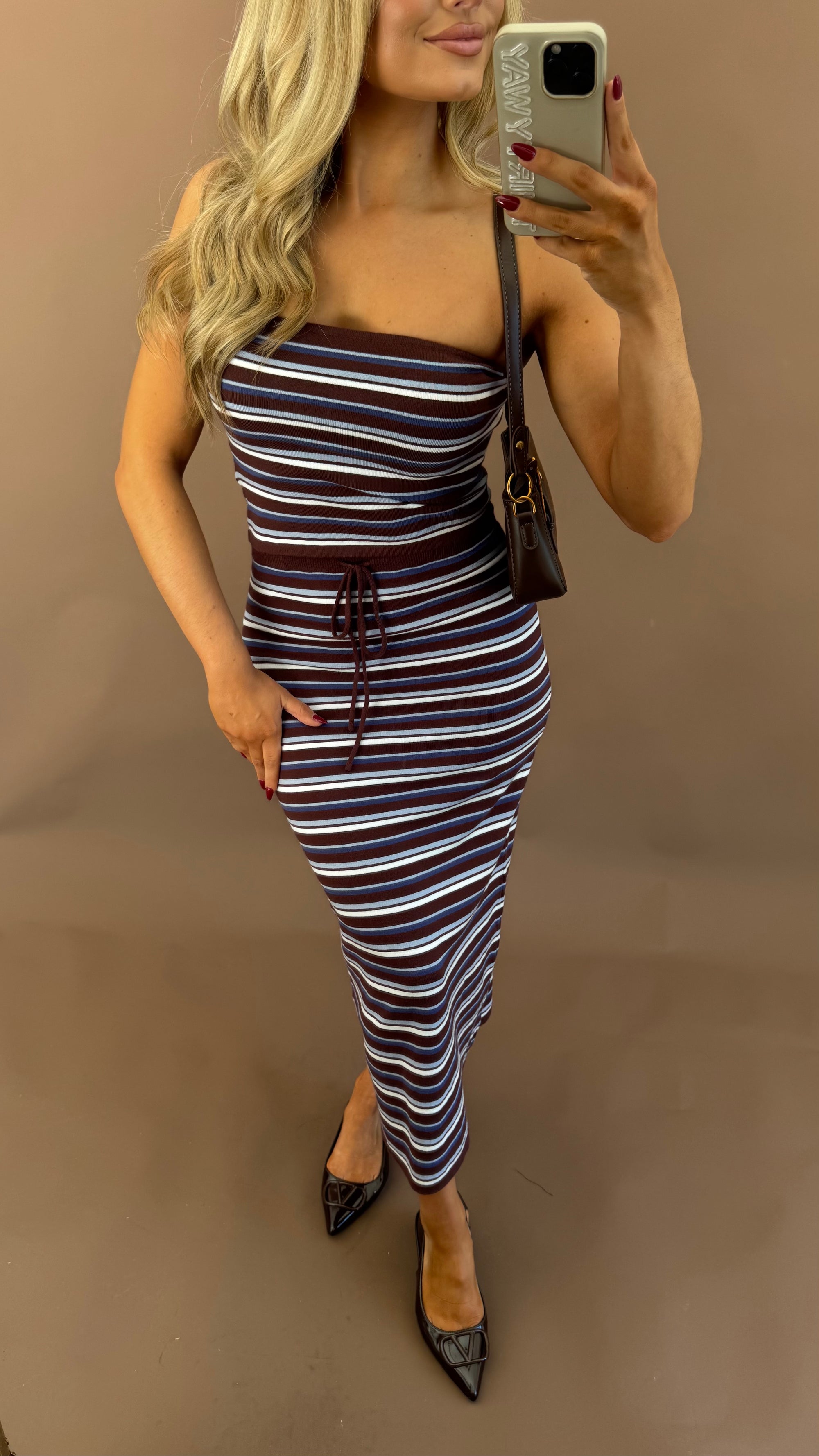 UPSTATE STRIPED SKIRT SET