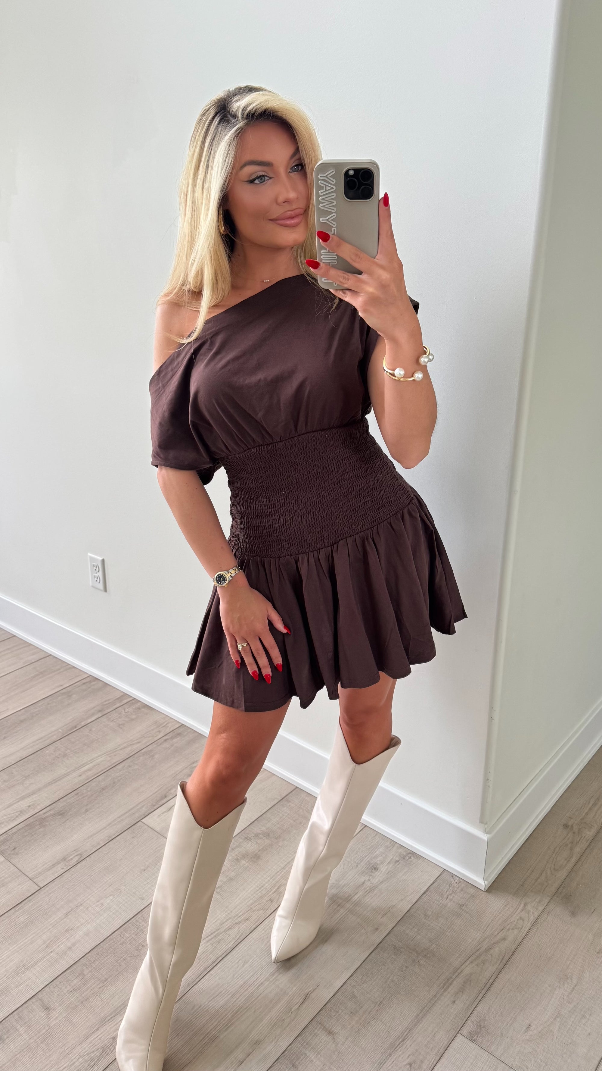 KATIE DRESS CHOCOLATE