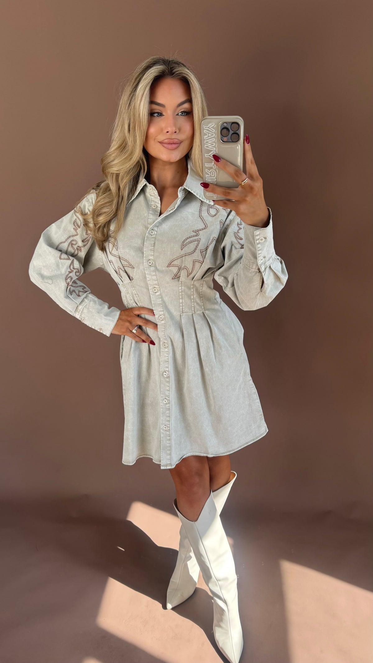 TEXAN STRUCTURED MINI DRESS