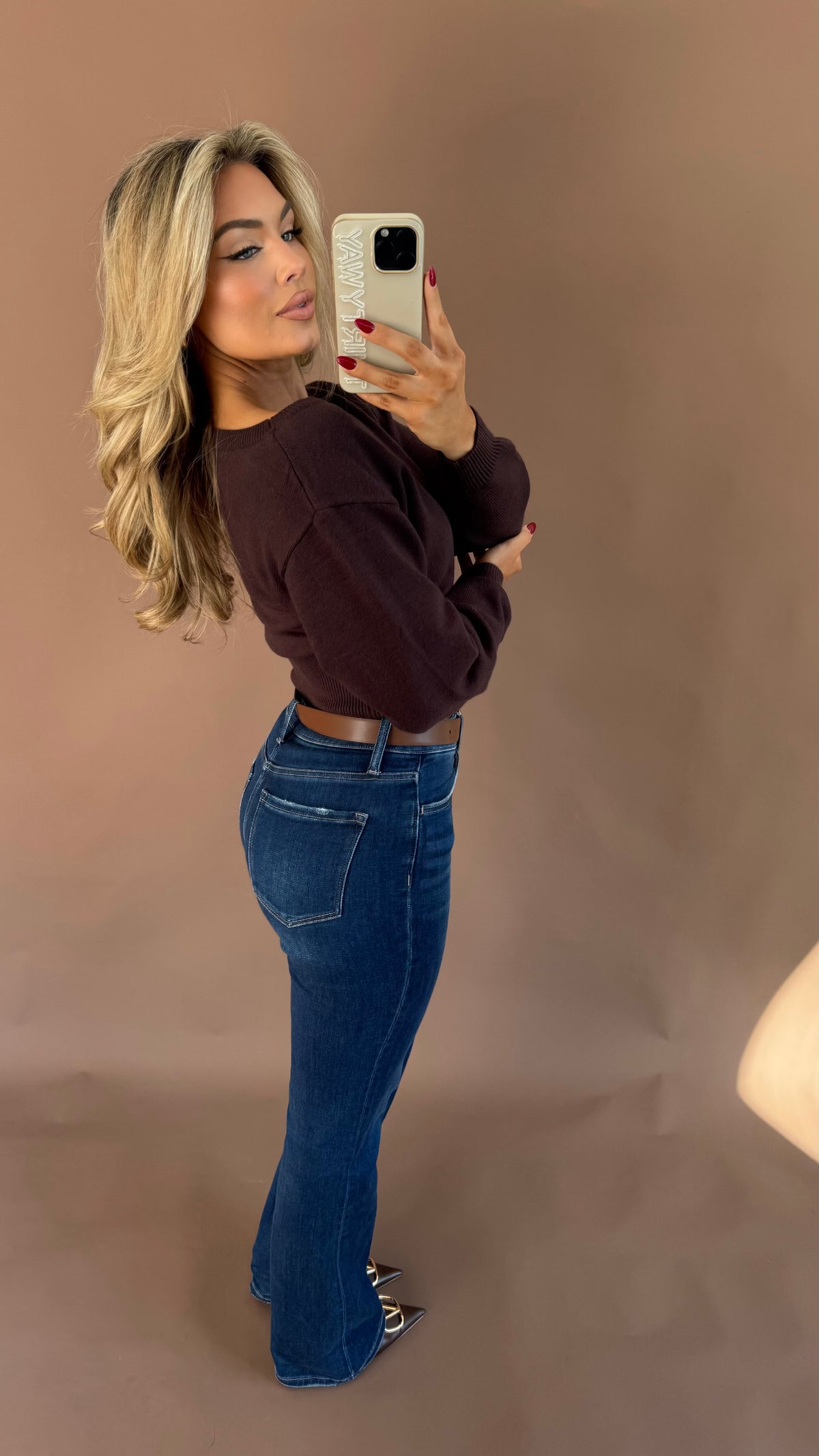 KENSINGTON DOLMAN SWEATER BROWN