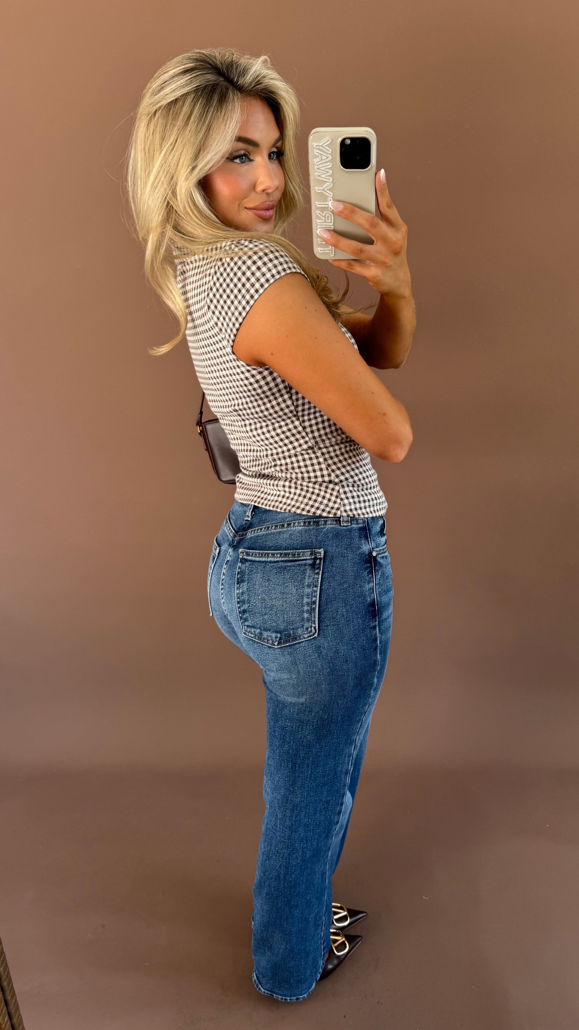 PARK AVENUE GINGHAM TOP
