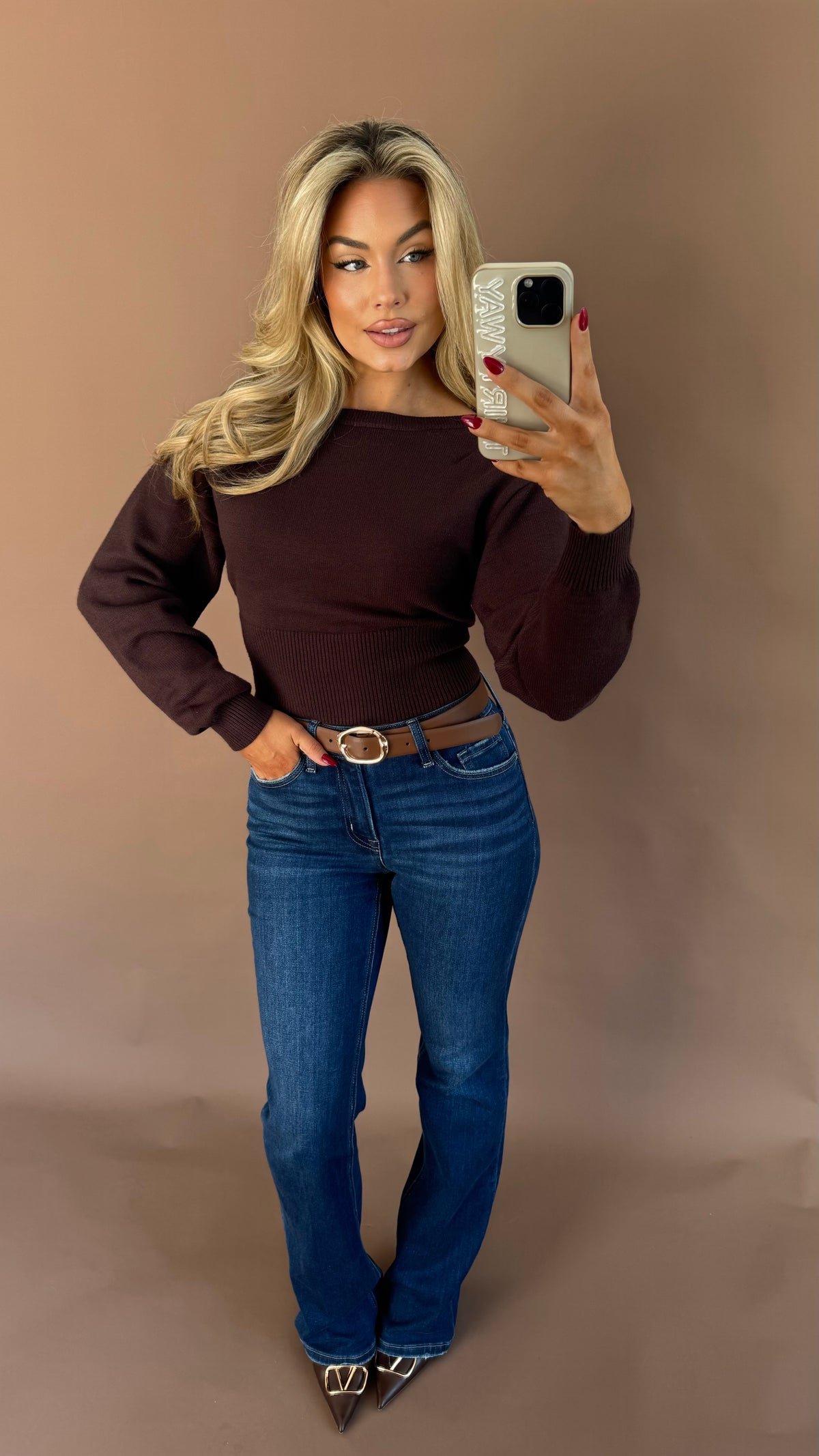 KENSINGTON DOLMAN SWEATER BROWN