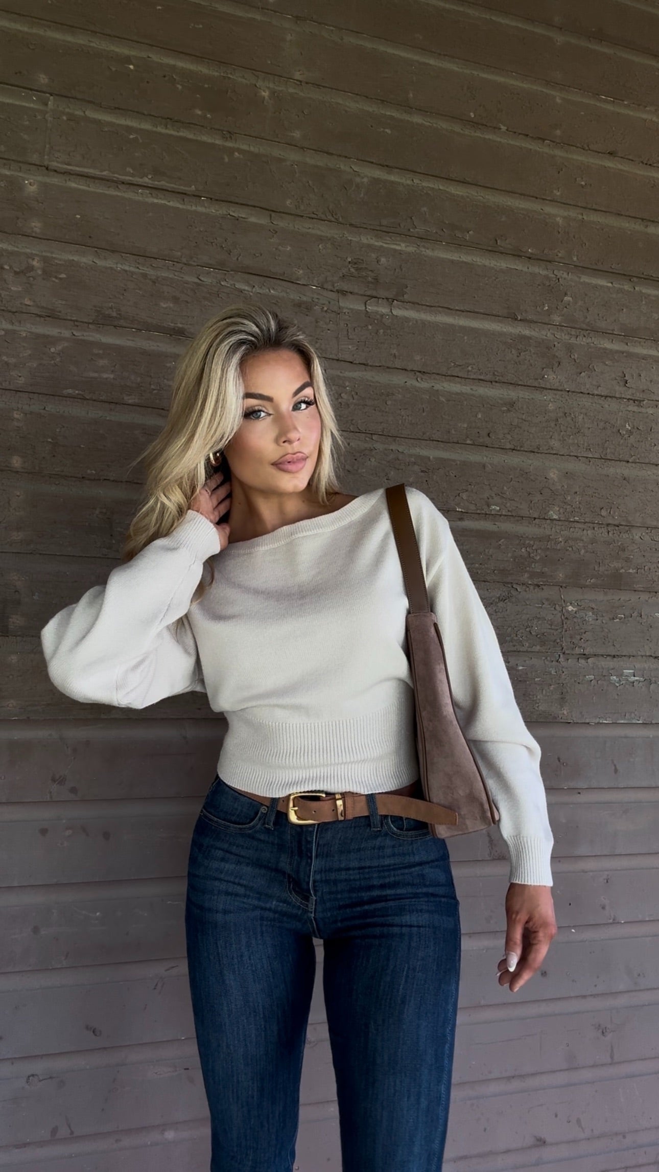 KENSINGTON DOLMAN SWEATER BEIGE