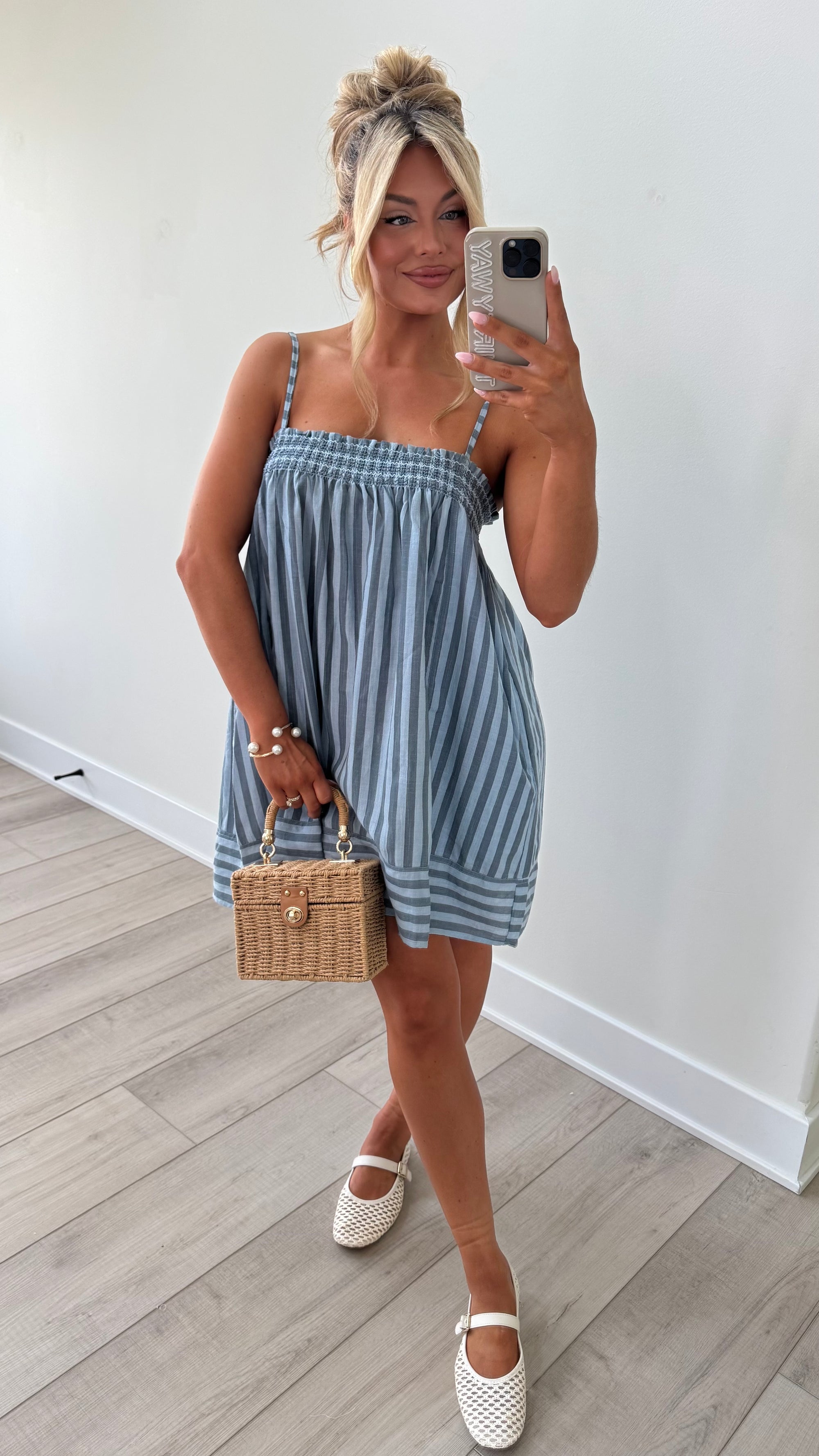 HAMPTONS STRIPED SHIFT DRESS