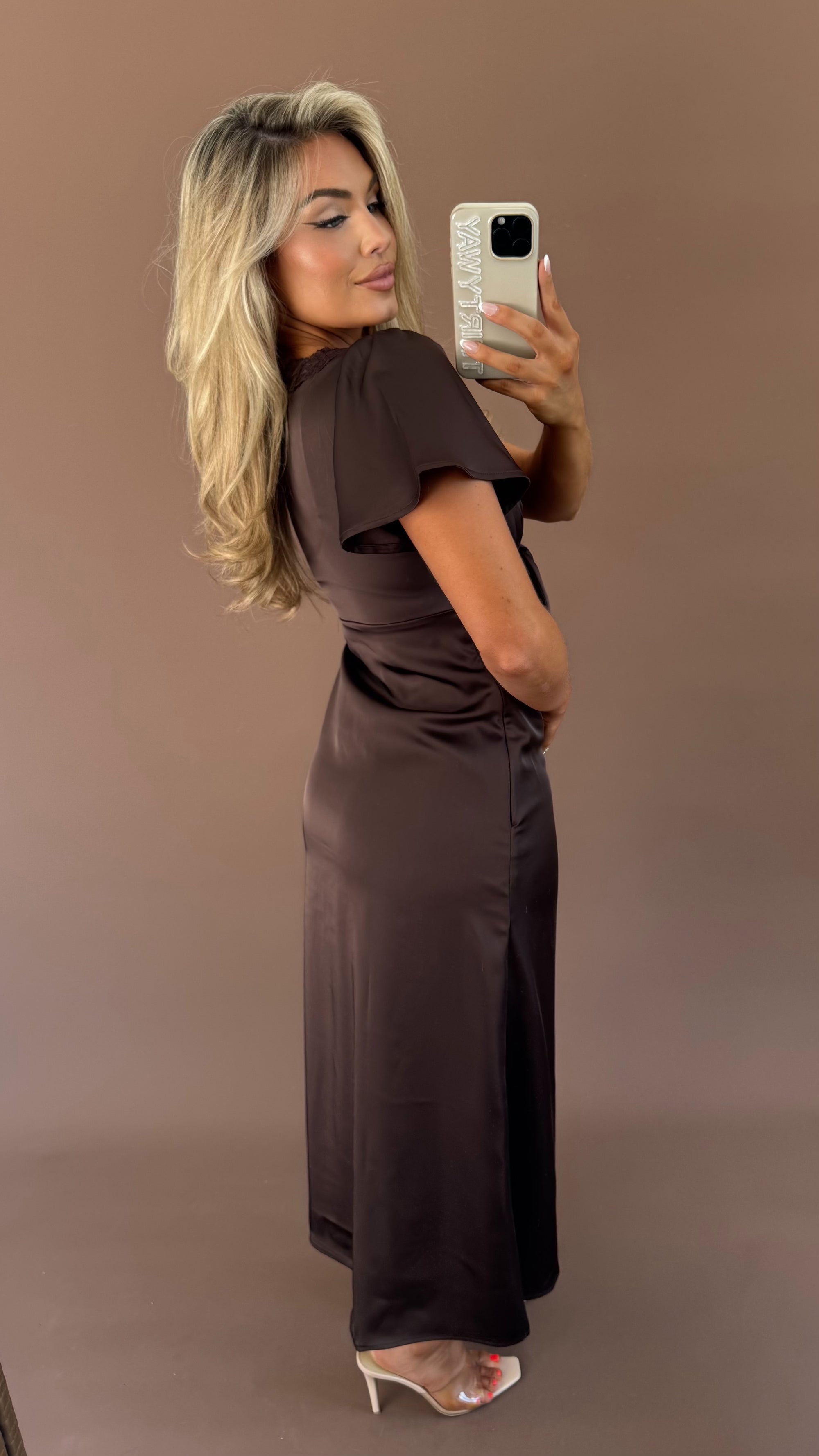 POLO MAXI DRESS BROWN