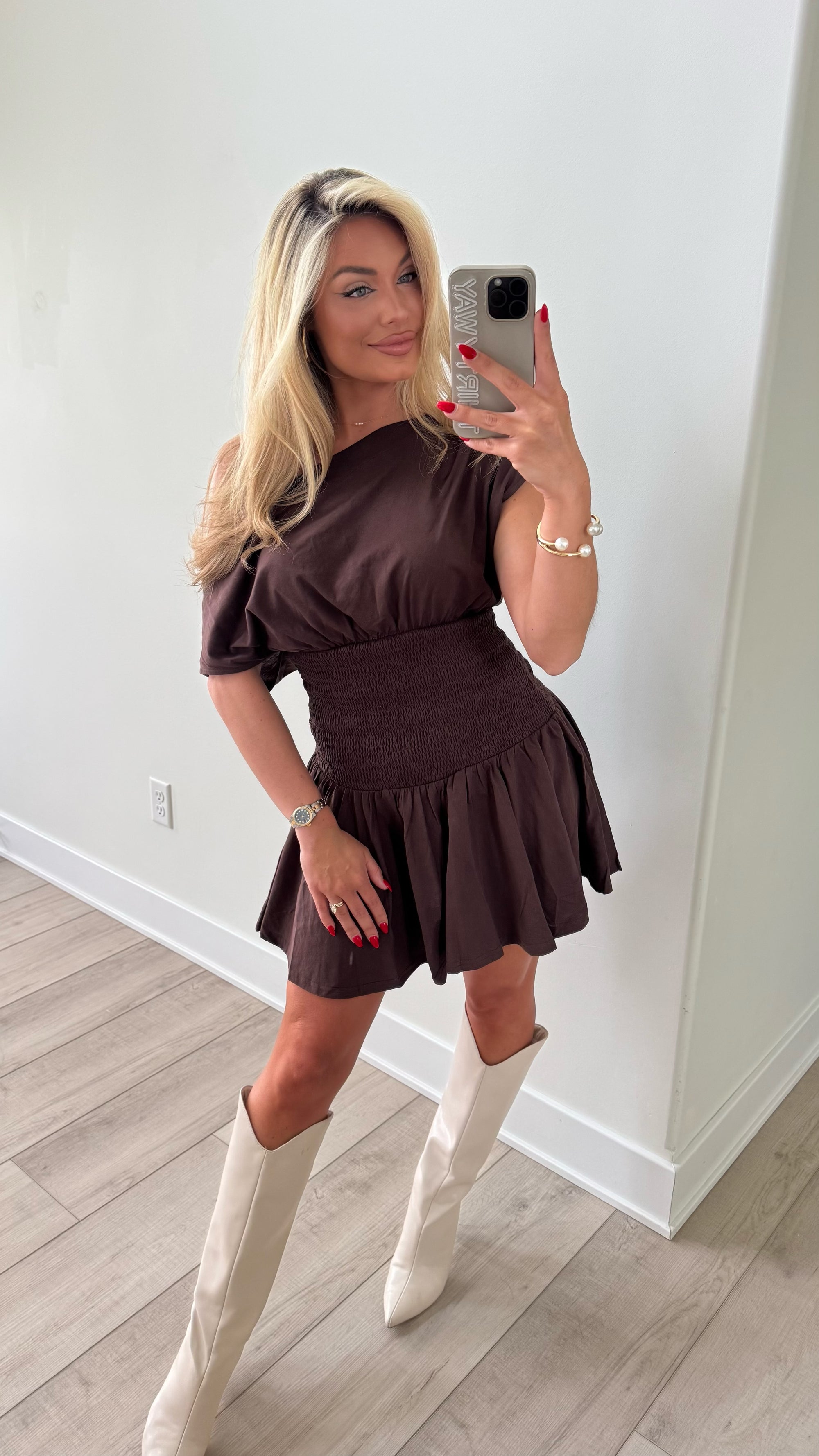 KATIE DRESS CHOCOLATE