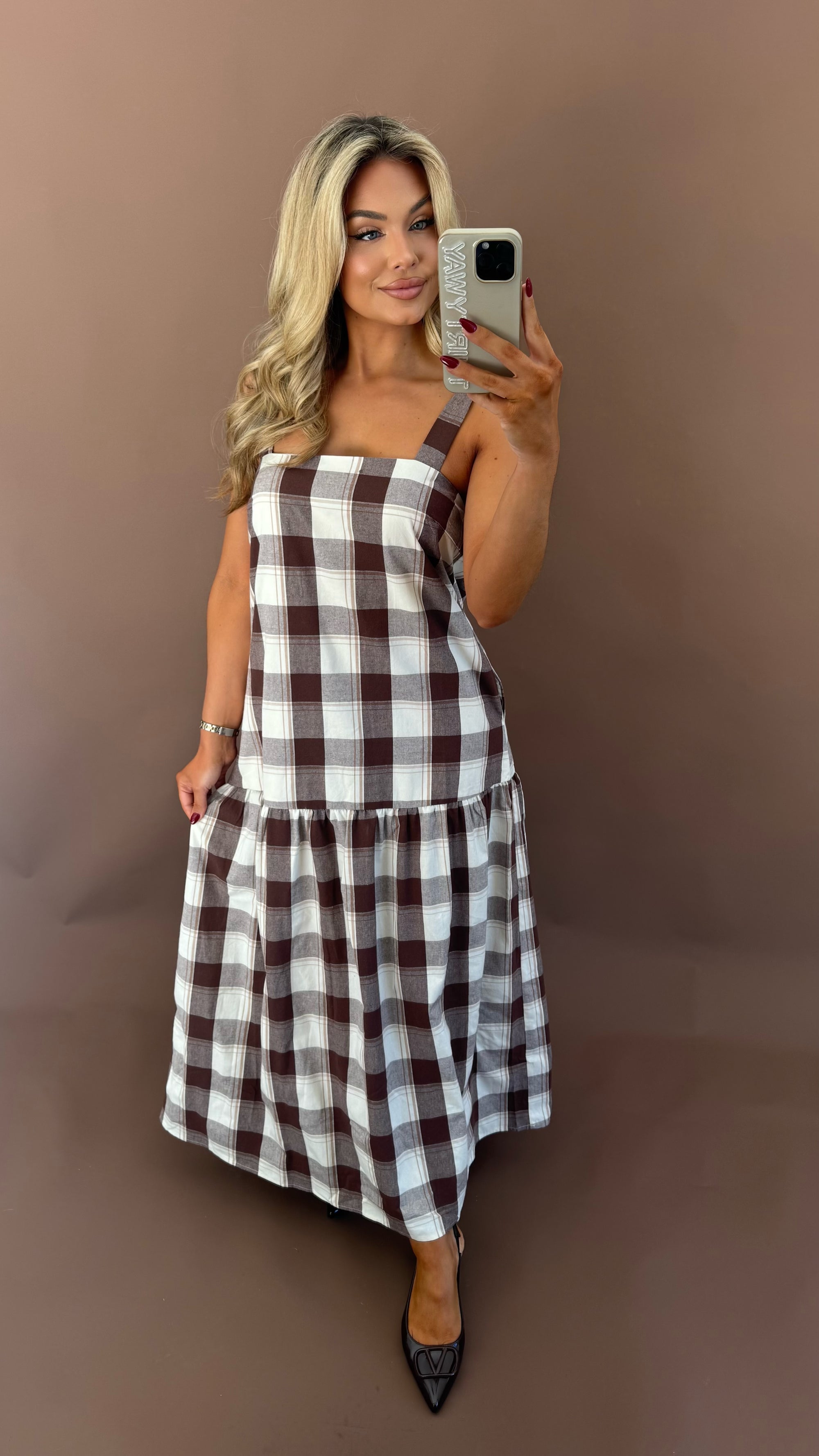 OAKLY GINGHAM MAXI DRESS