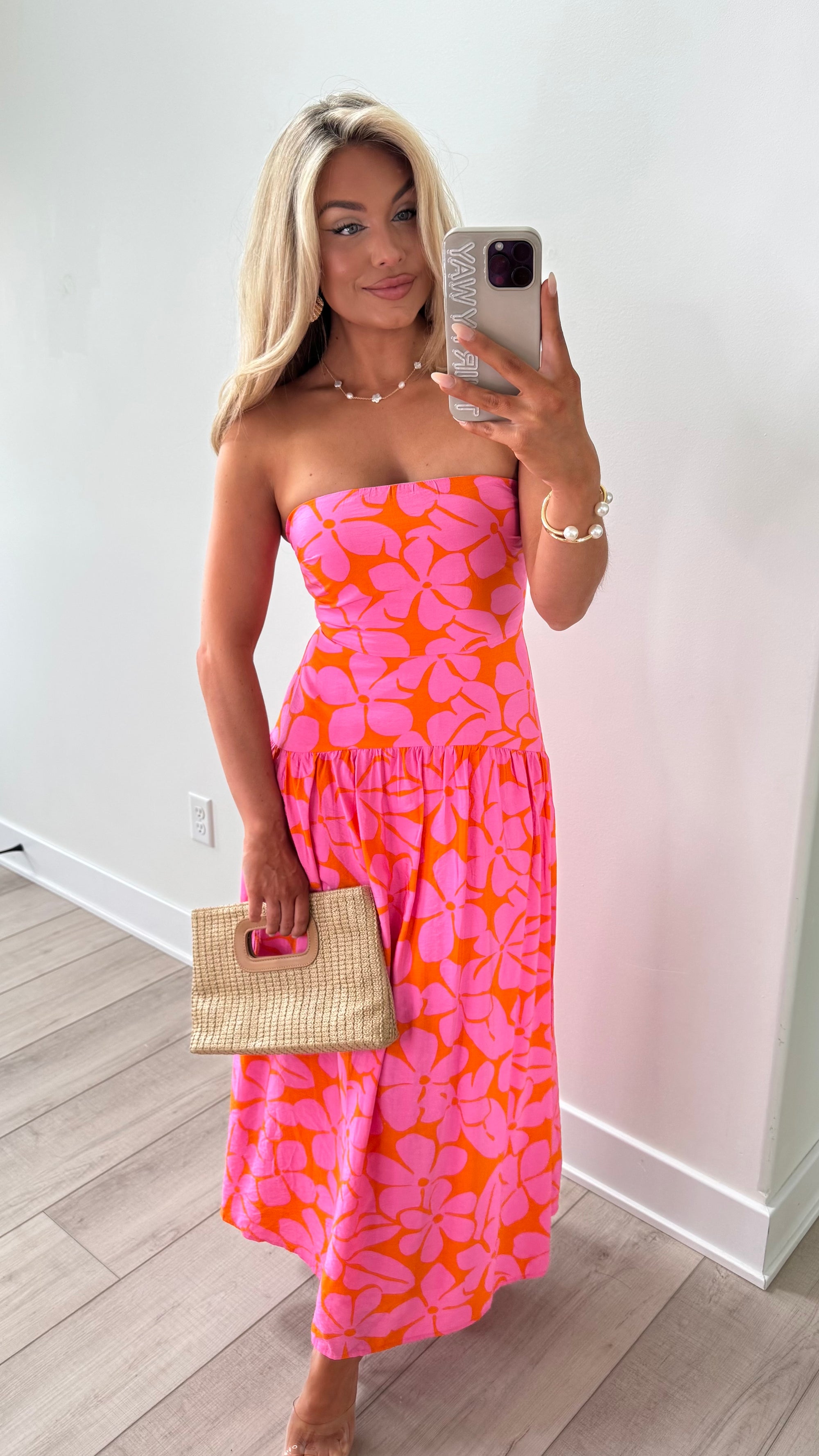 HIBISCUS FLORAL MAXI DRESS