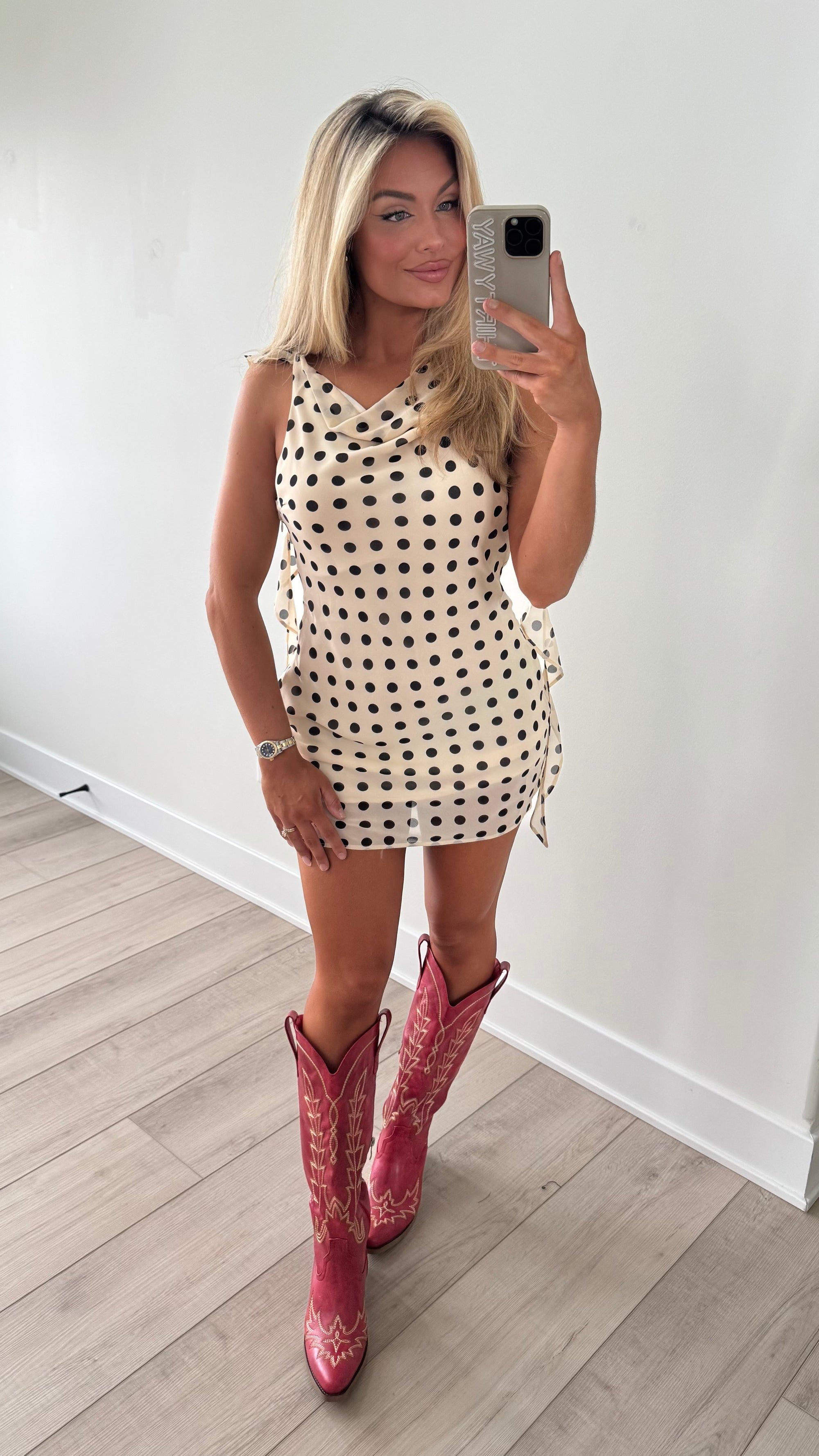 CHANTEL POLKA DOT MINI DRESS