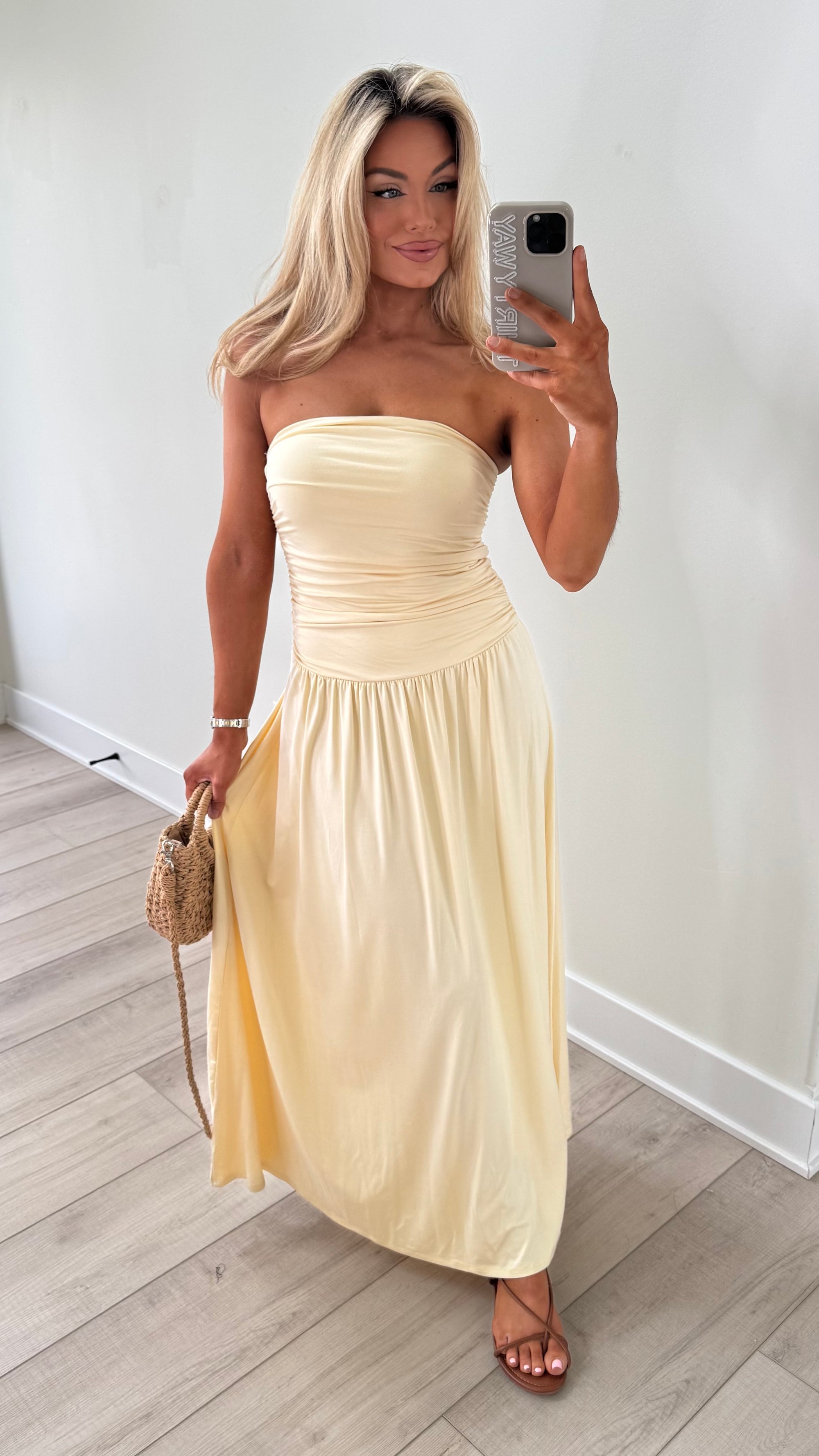 BUTTERCUP STRAPLESS MAXI DRESS
