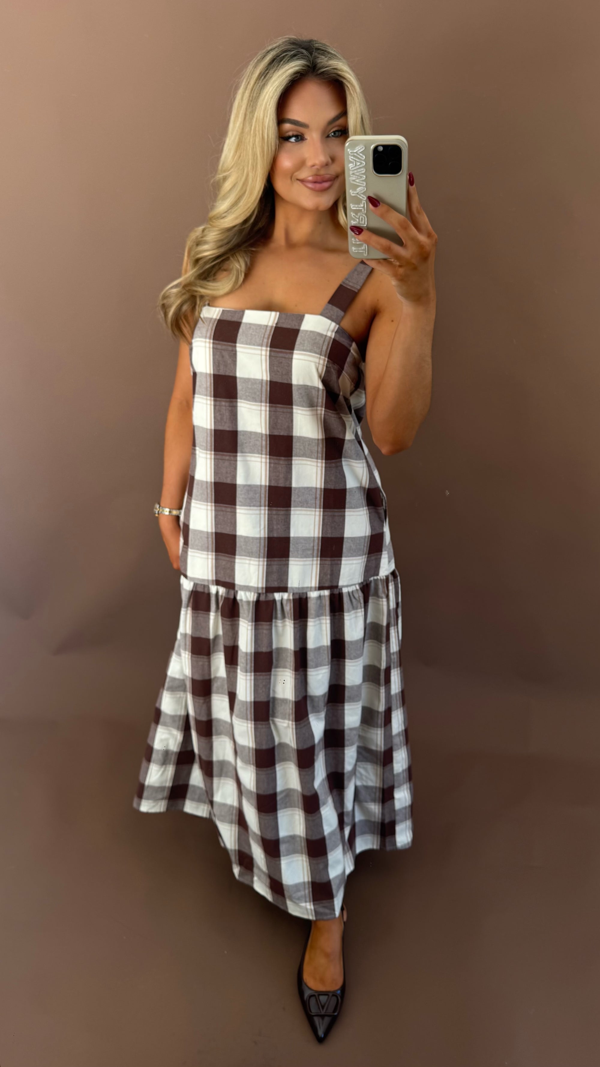 OAKLY GINGHAM MAXI DRESS