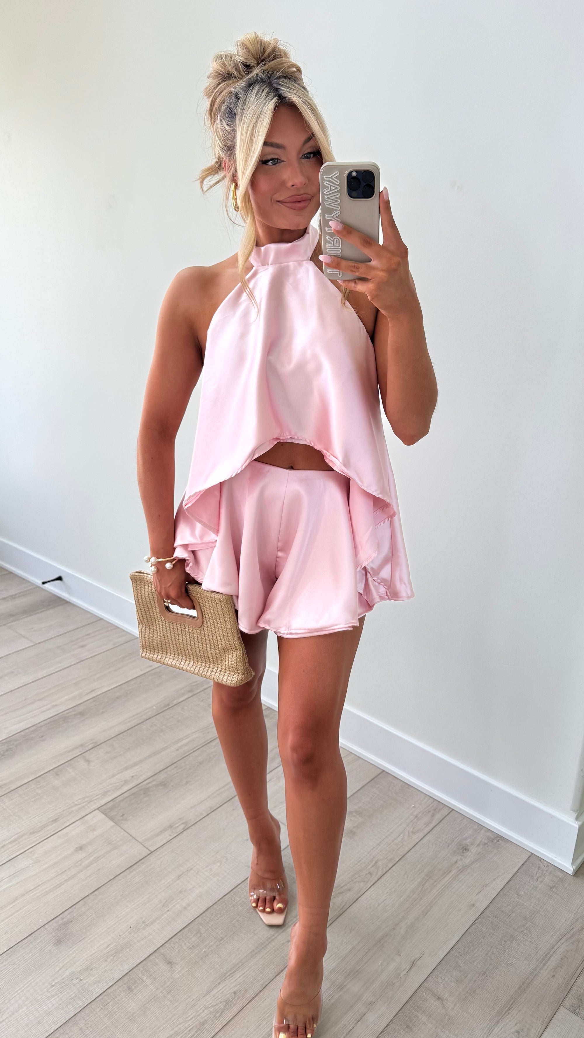 MIKA SATIN SILK SET PINK