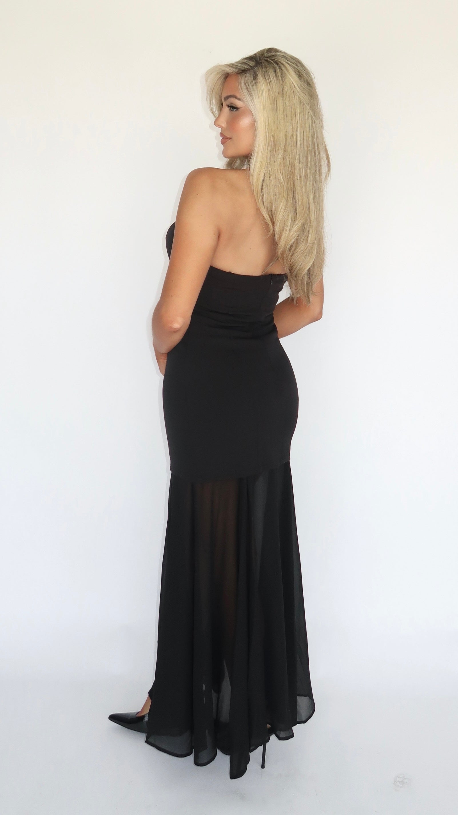 LAURYN STRAPLESS MAXI DRESS BLACK