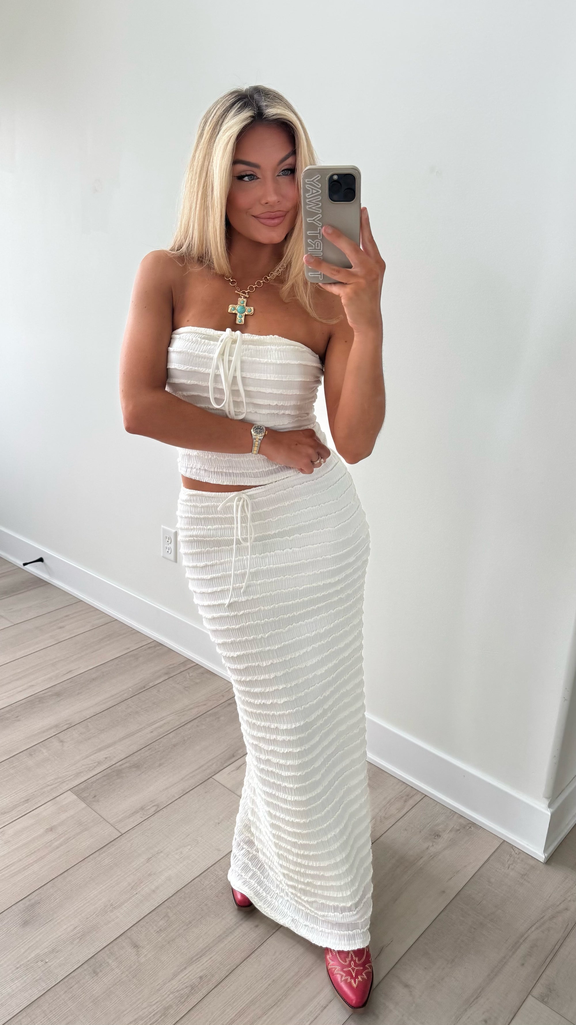 IVORY TIDE STRAPLESS TOP