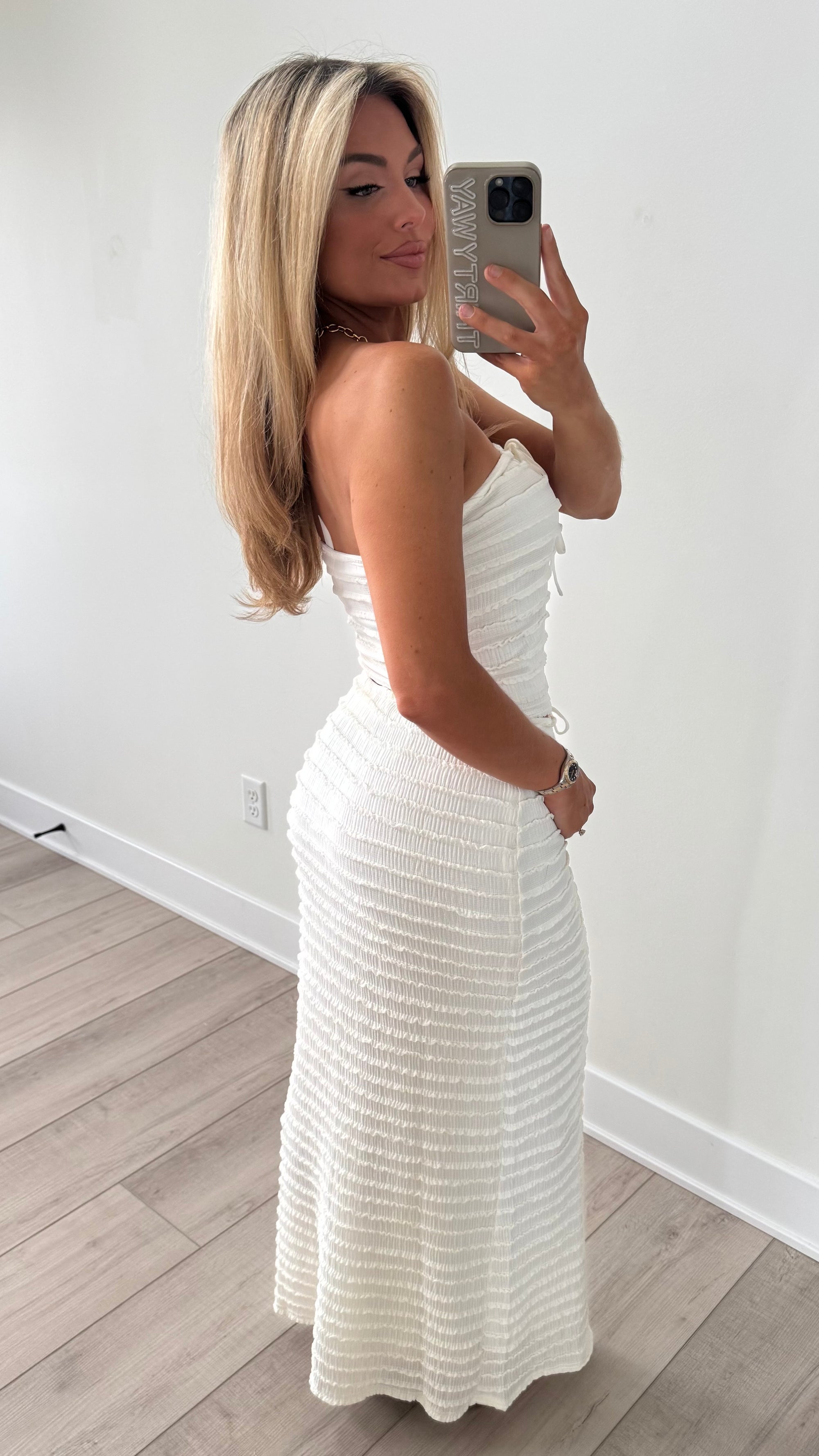IVORY TIDE STRAPLESS TOP