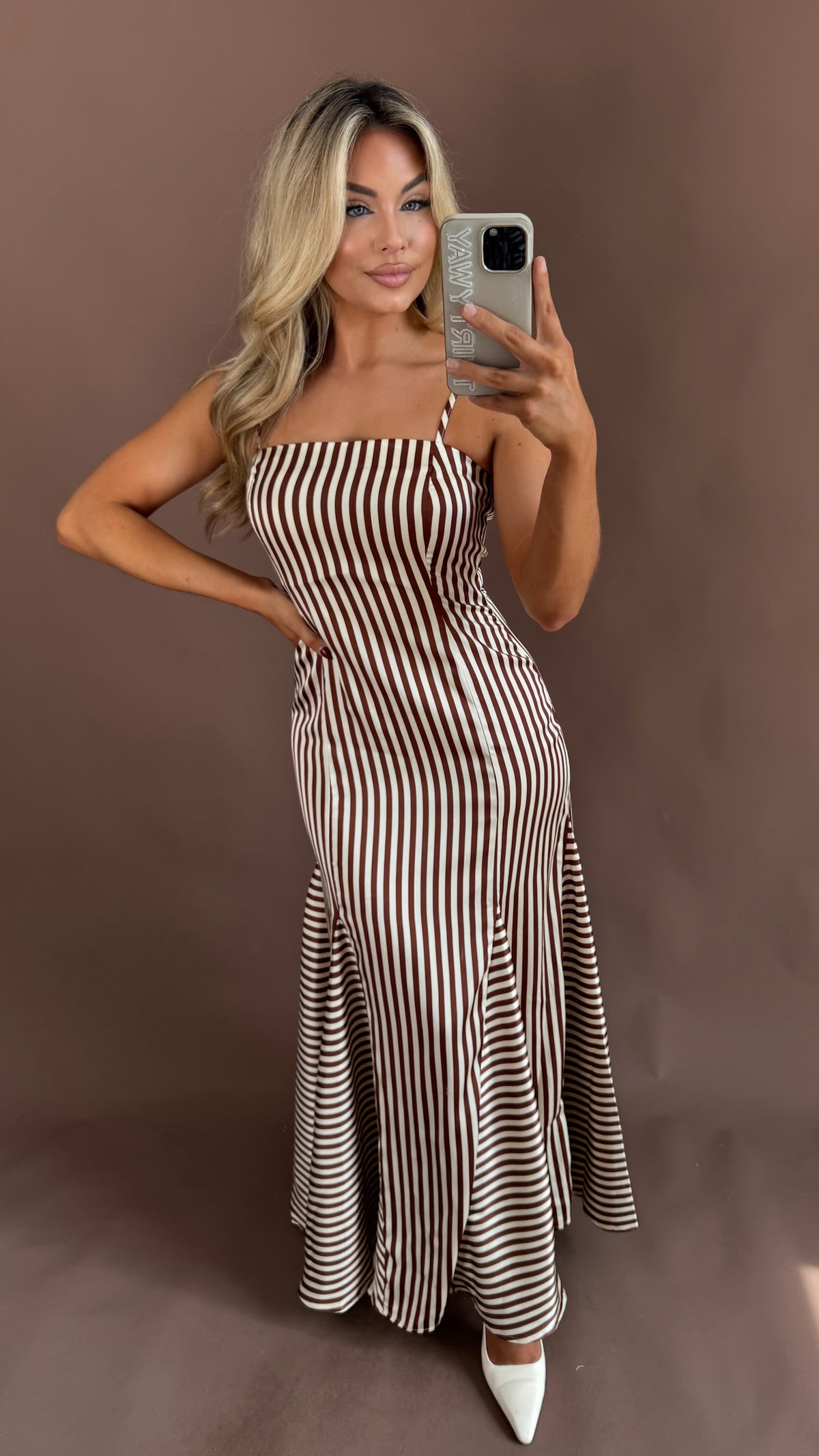OXFORD STRIPED MAXI DRESS
