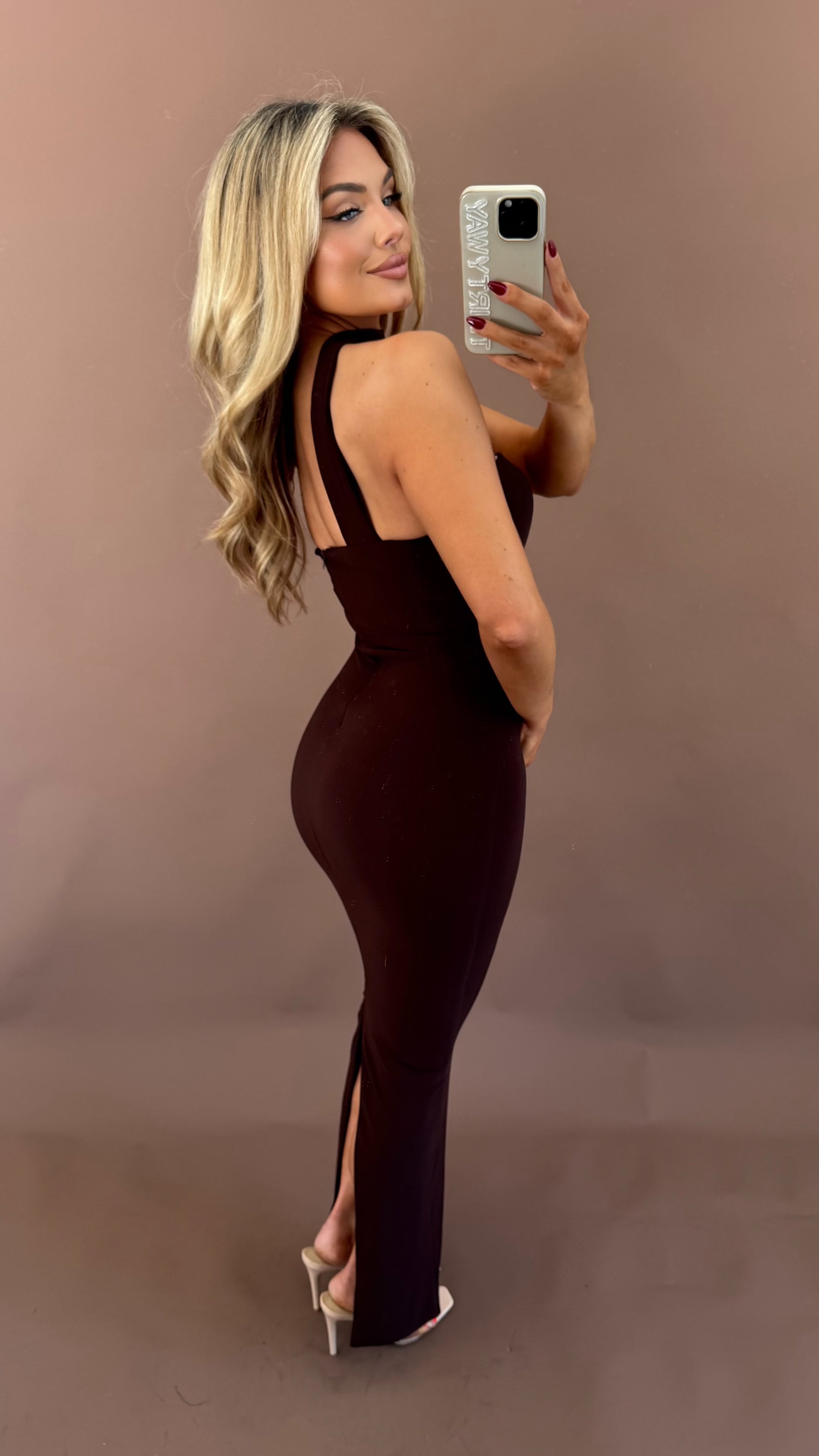 SPICE MAXI DRESS BROWN