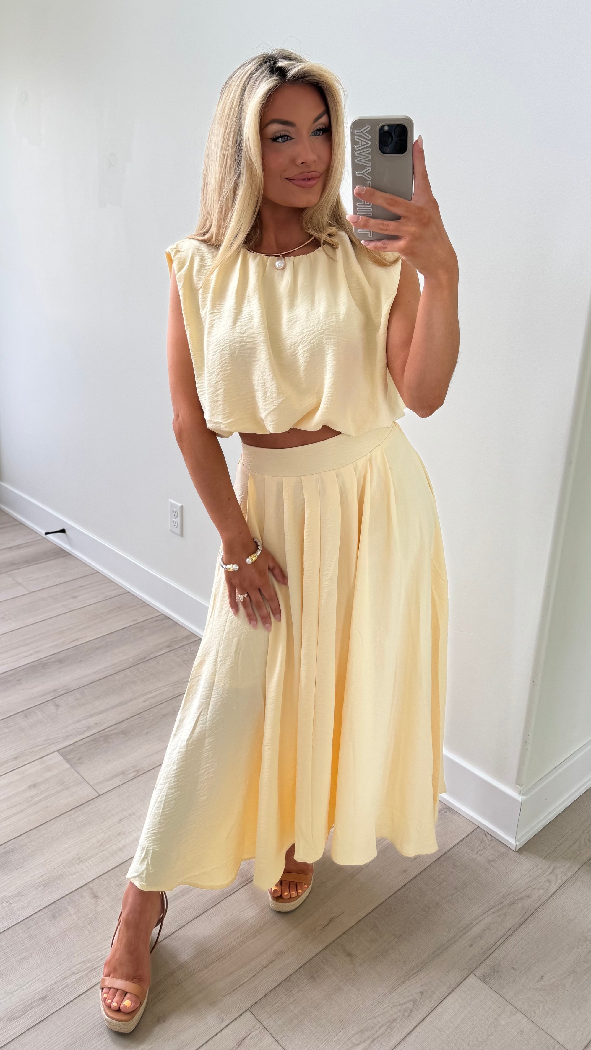 SANDIE MAXI SKIRT BUTTER