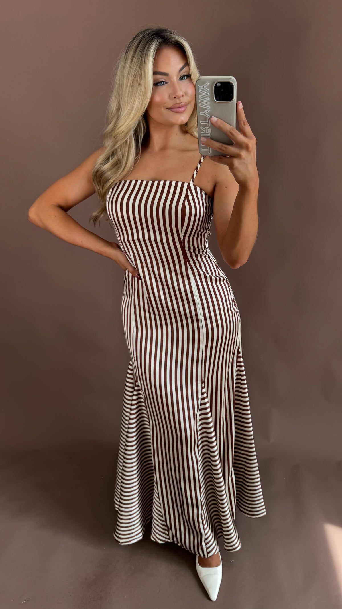 OXFORD STRIPED MAXI DRESS