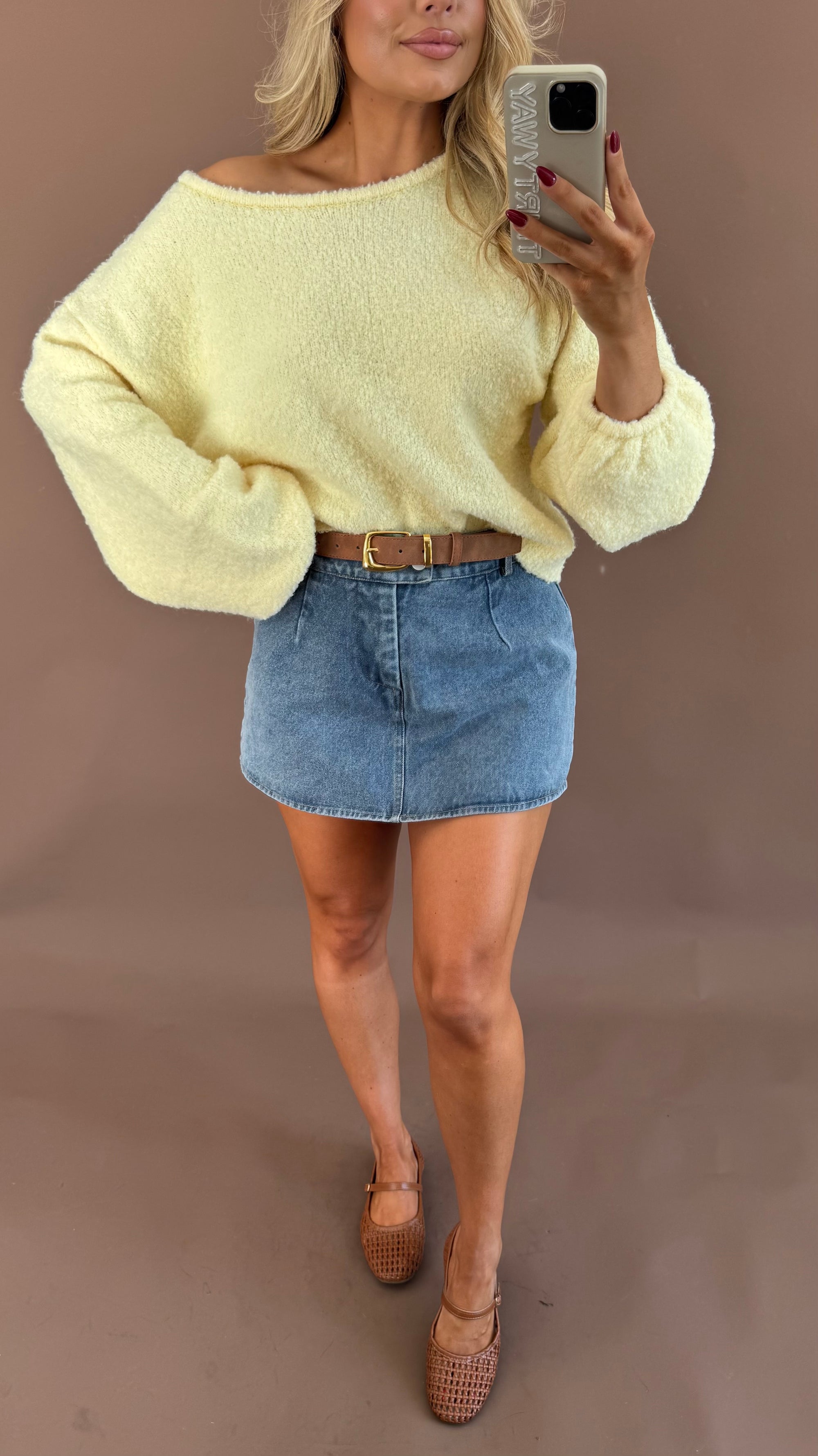 DENIM SKORT