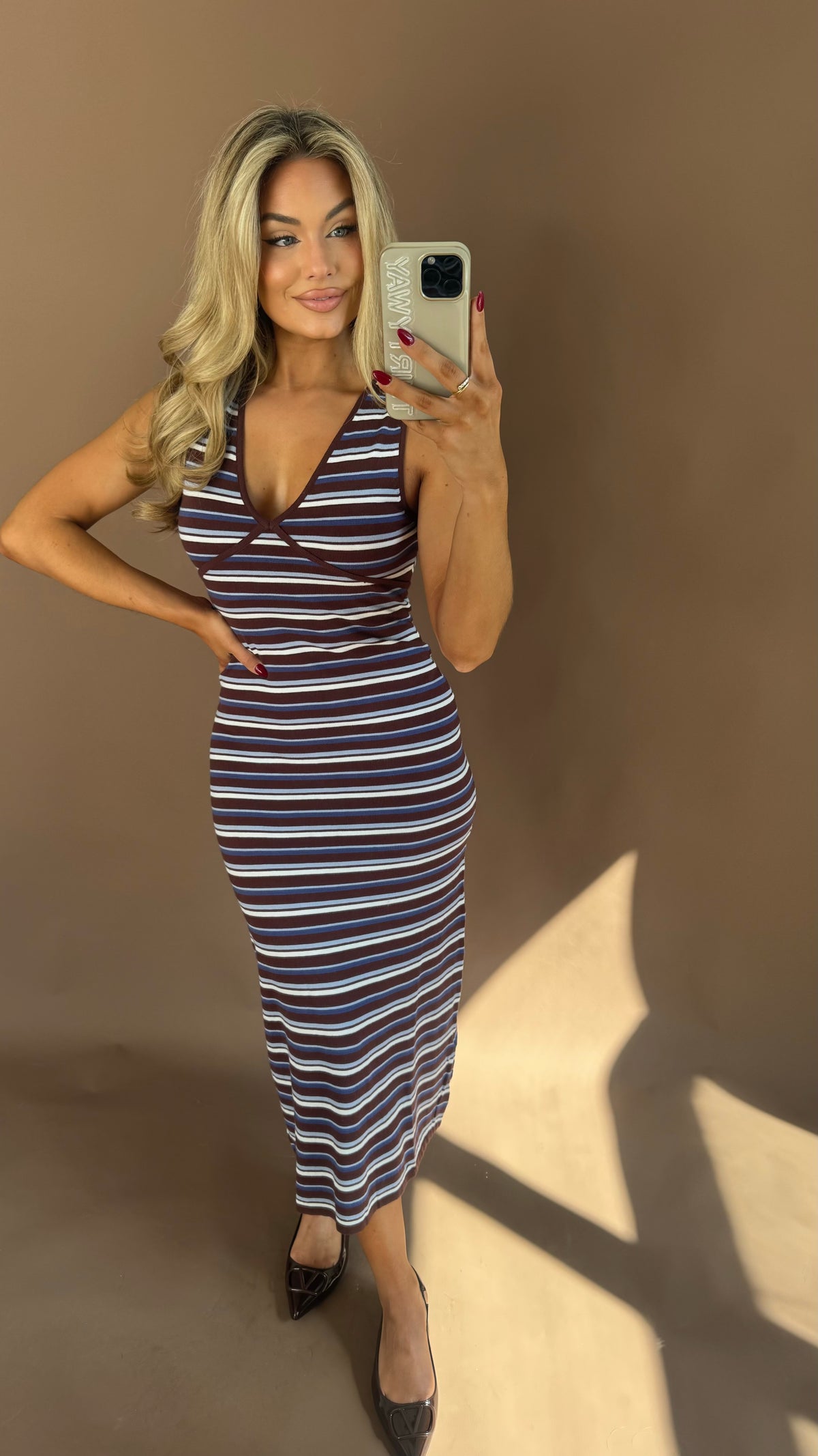 LAKEN STRIPED MAXI DRESS
