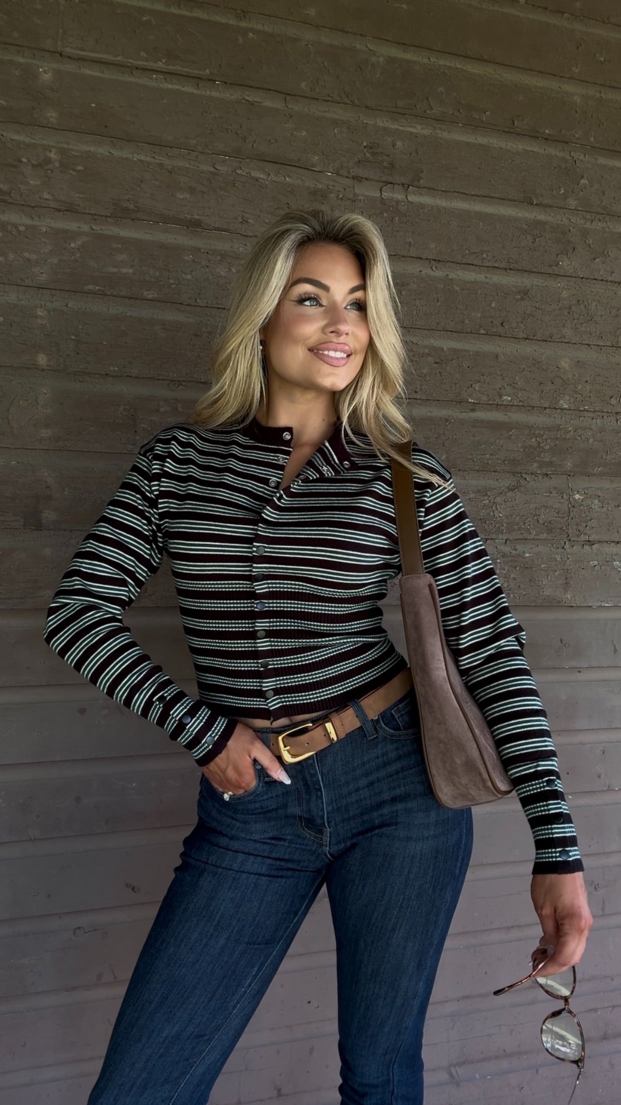 SHORELINE STRIPED SWEATER NAVY