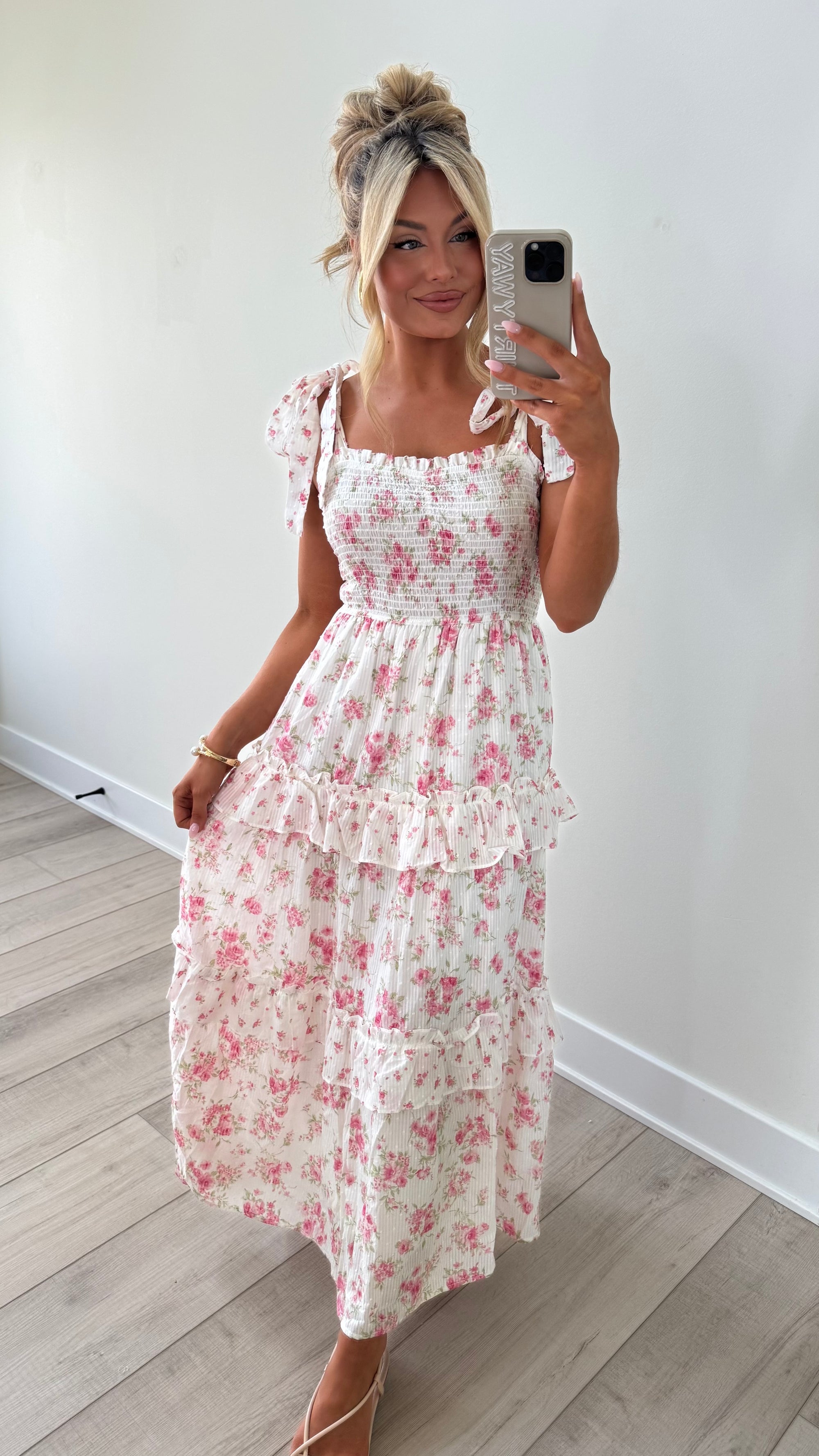 ROSIE FLORAL MAXI DRESS PINK