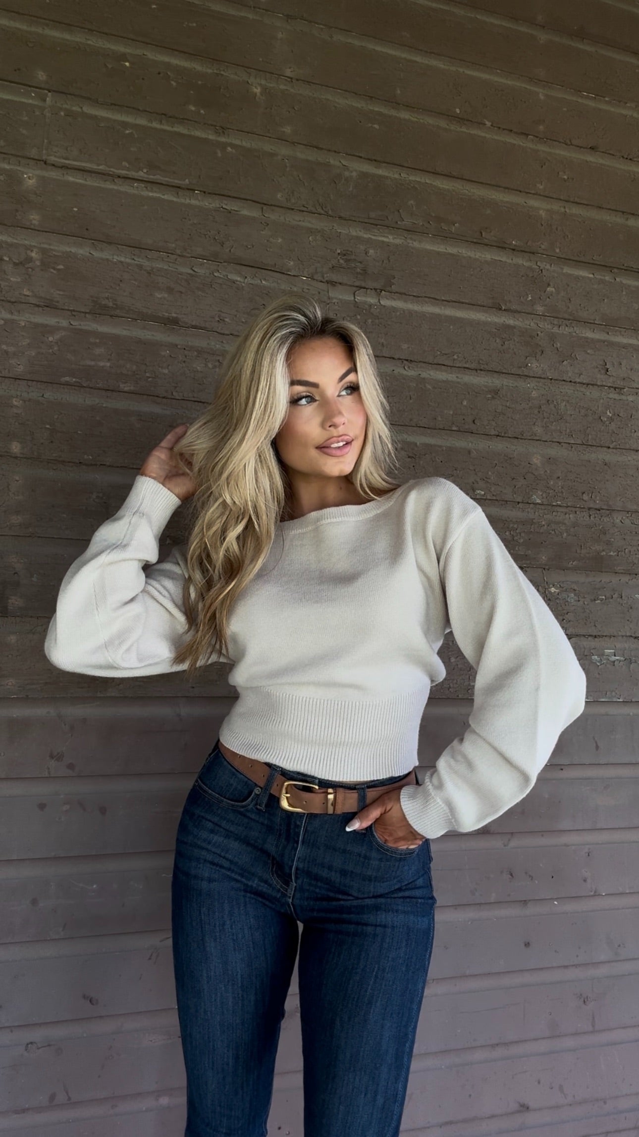 KENSINGTON DOLMAN SWEATER BEIGE