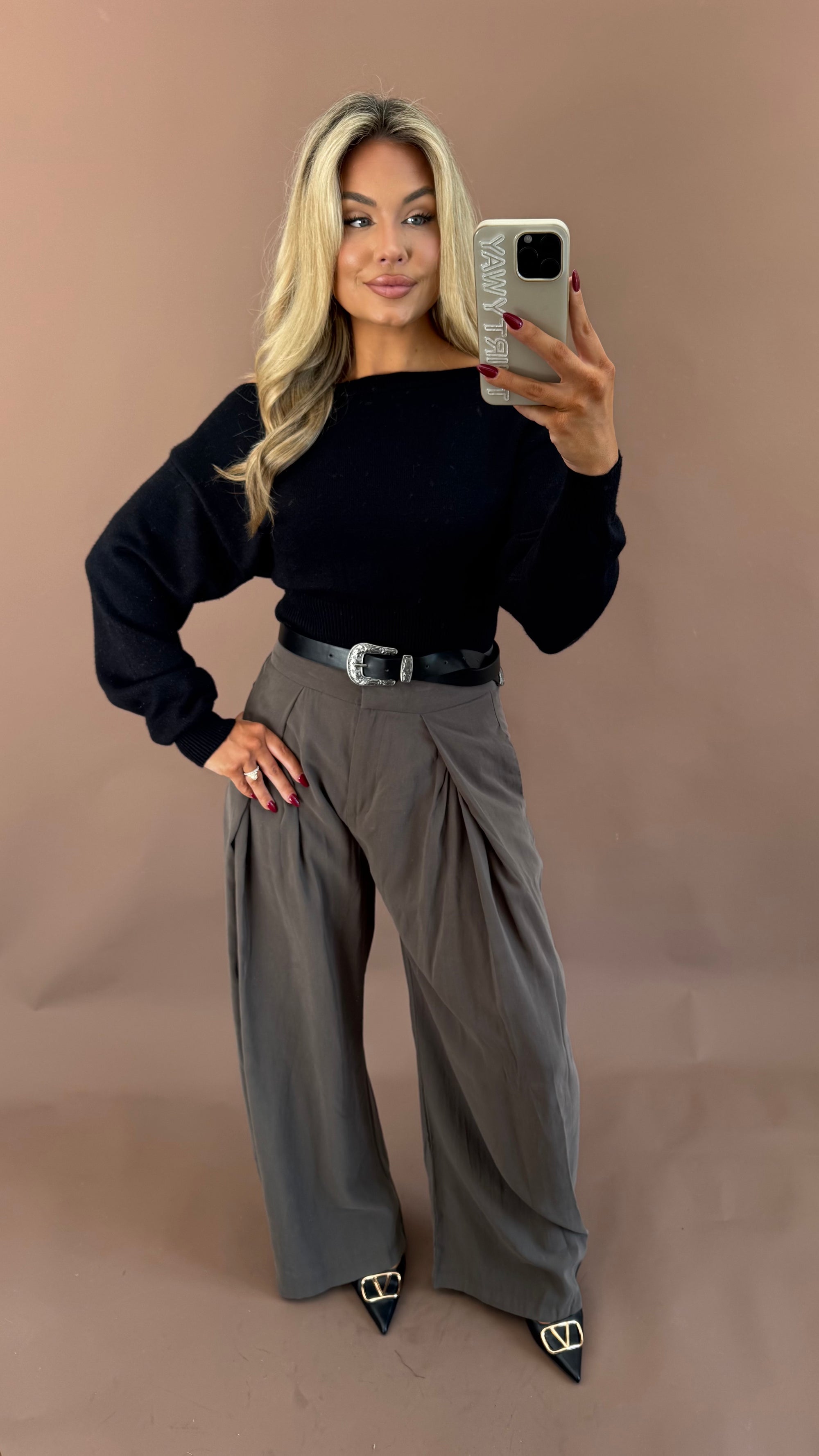BARREL TROUSER PANT BROWN