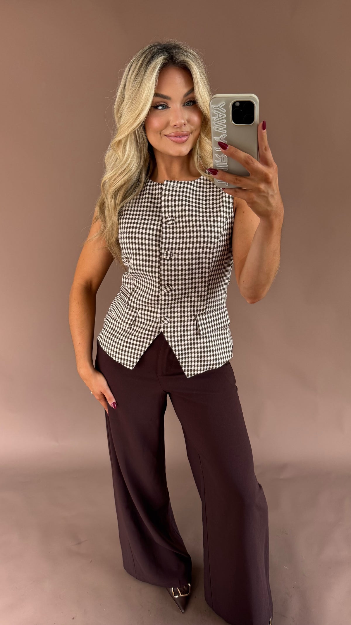 GINNIE GINGHAM VEST TOP