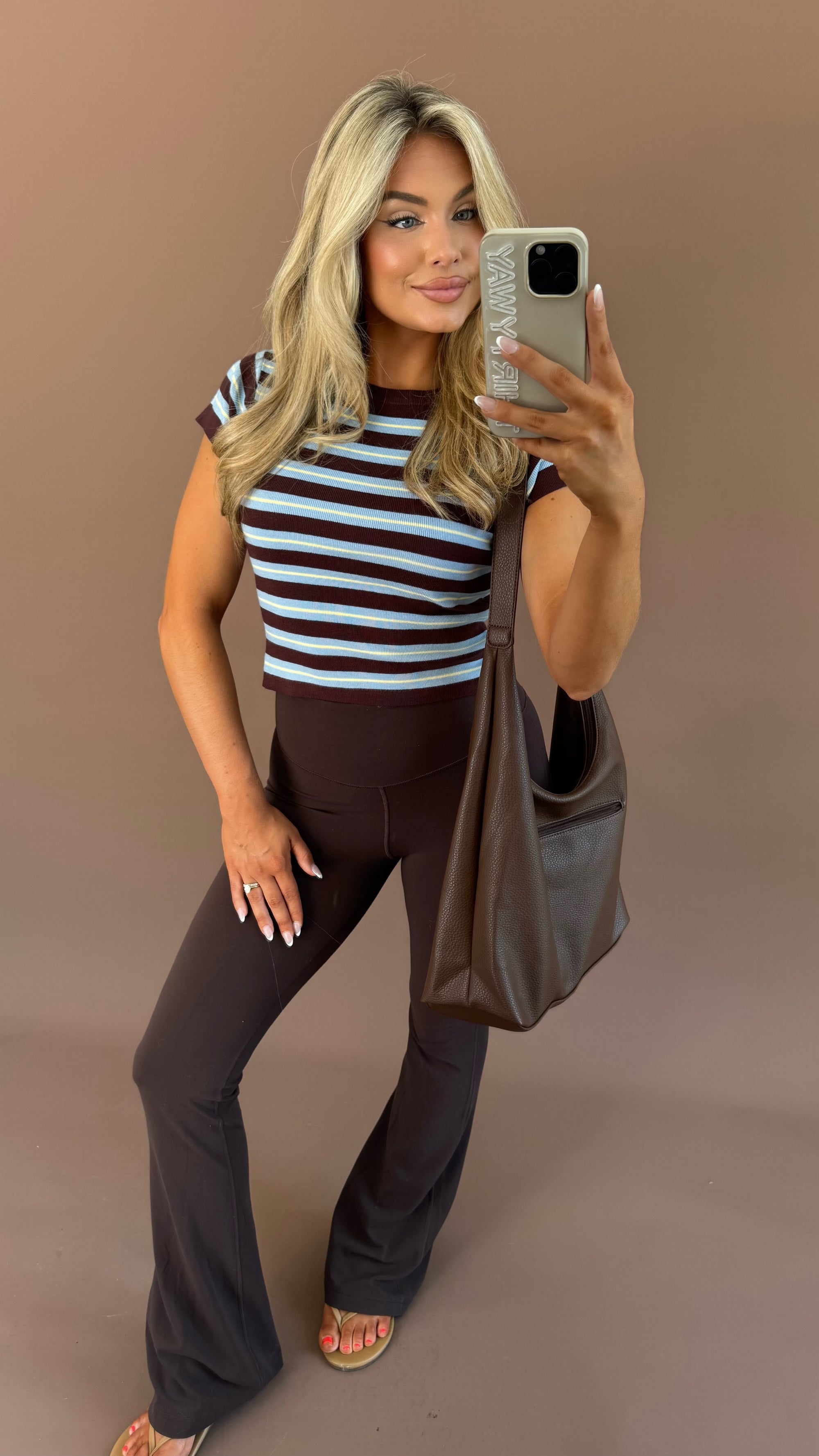 CAPPUCCINO STRIPED BABY TEE