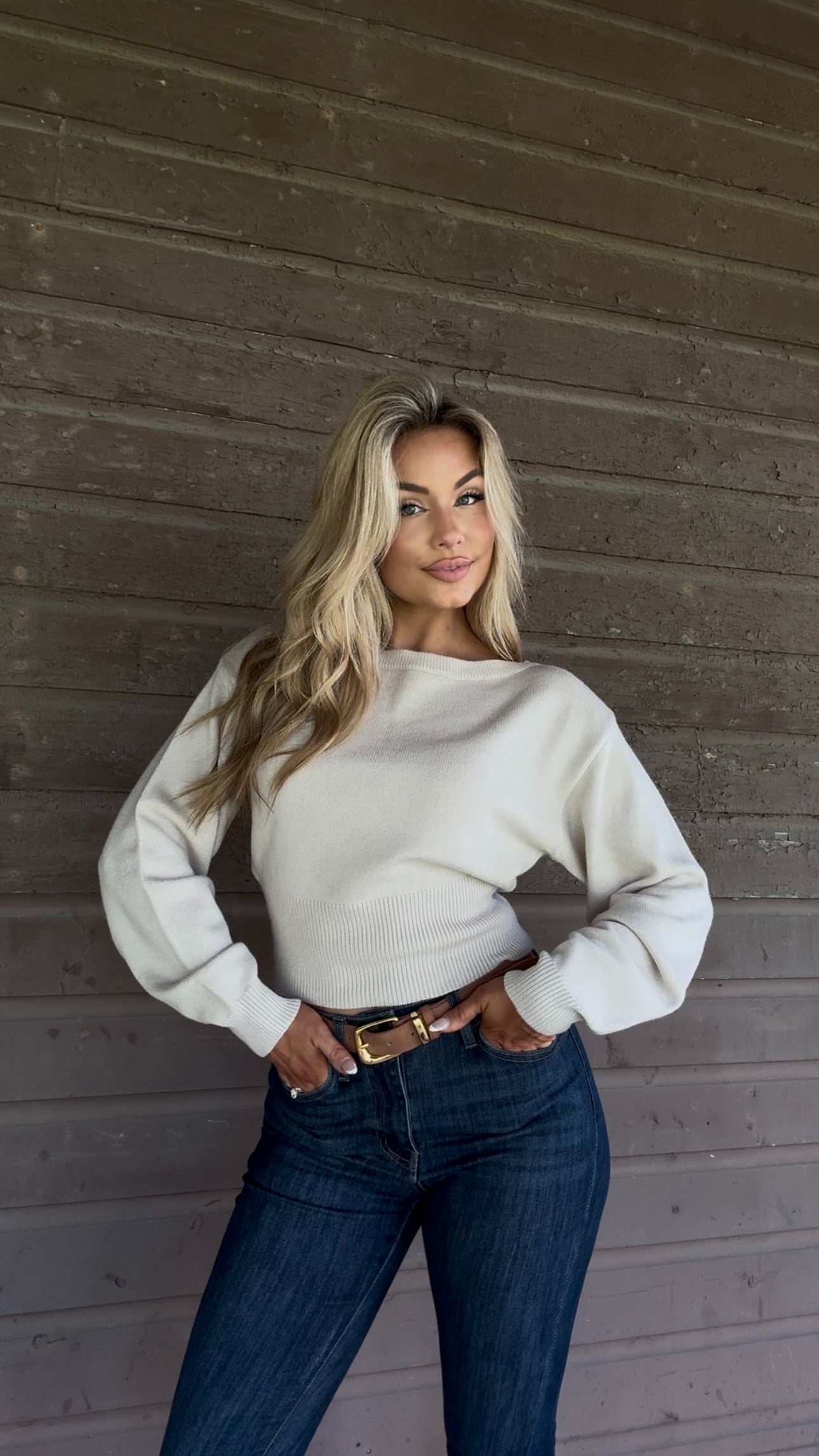 KENSINGTON DOLMAN SWEATER BEIGE