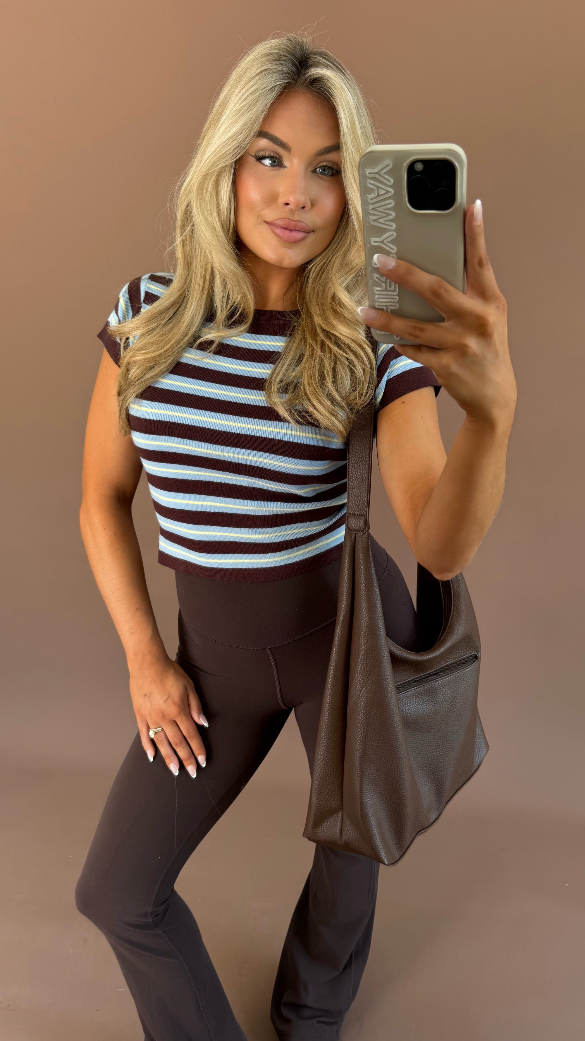 CAPPUCCINO STRIPED BABY TEE