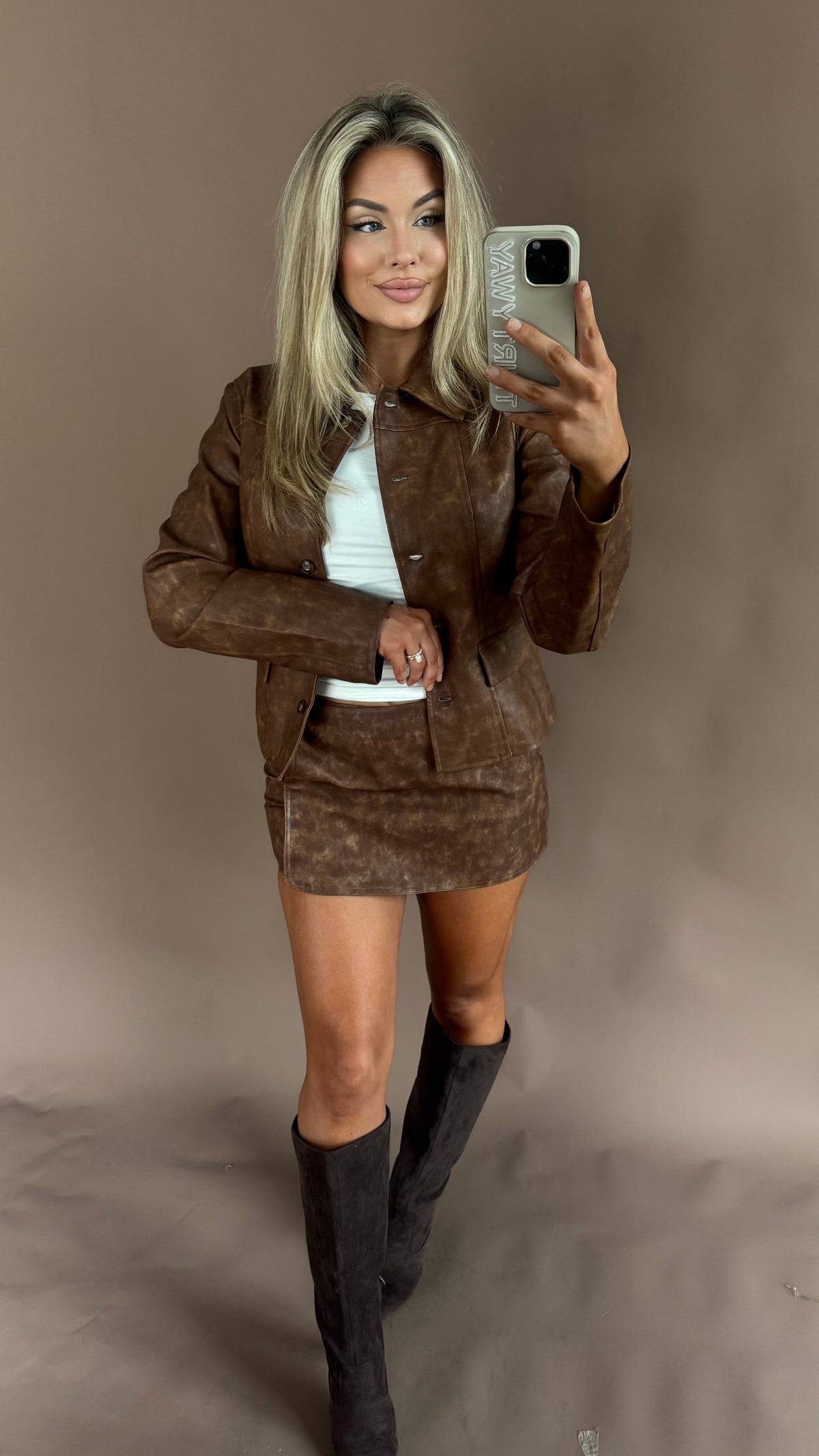 BIG SKY FAUX LEATHER JACKET