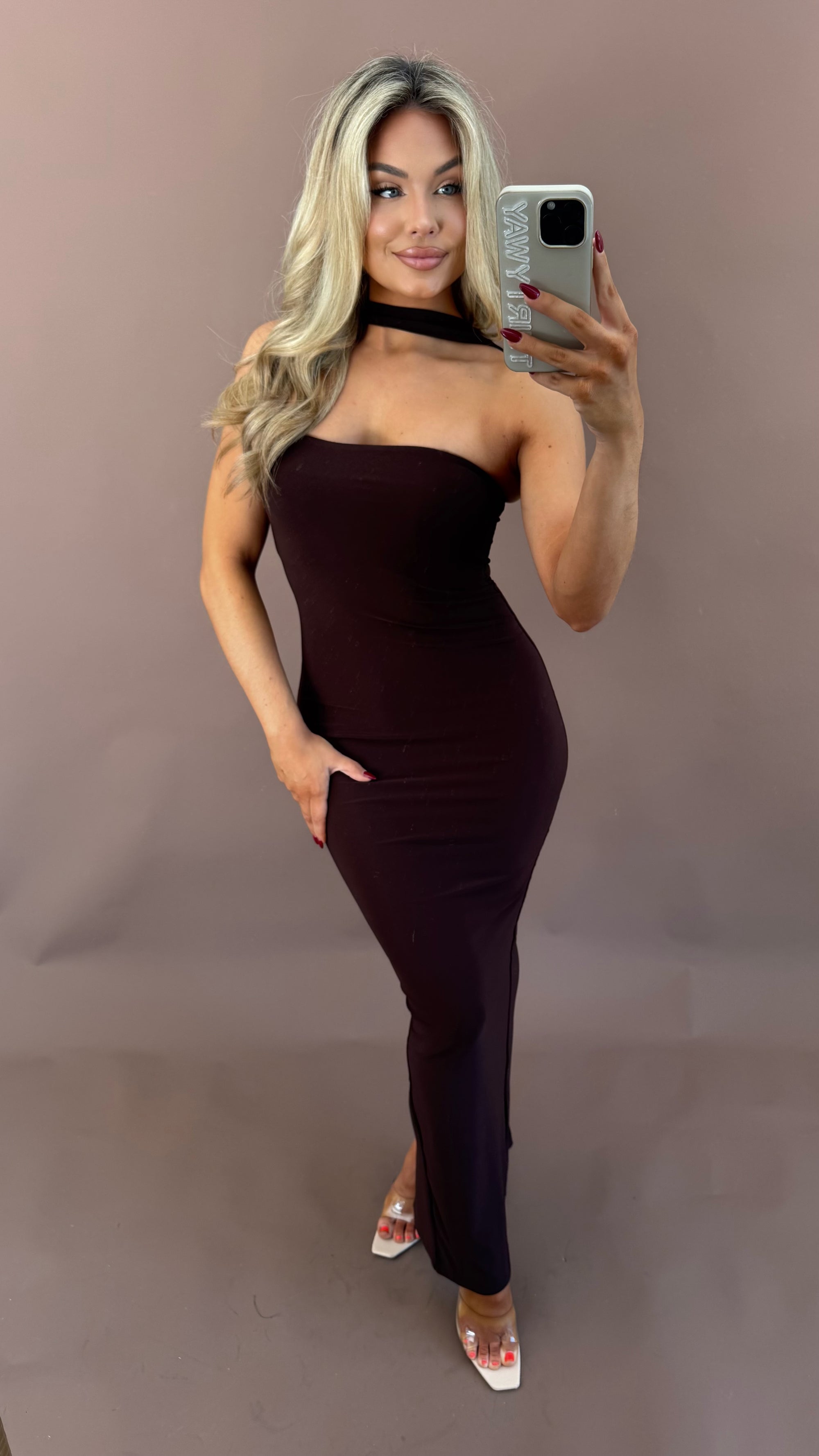 SPICE MAXI DRESS BROWN