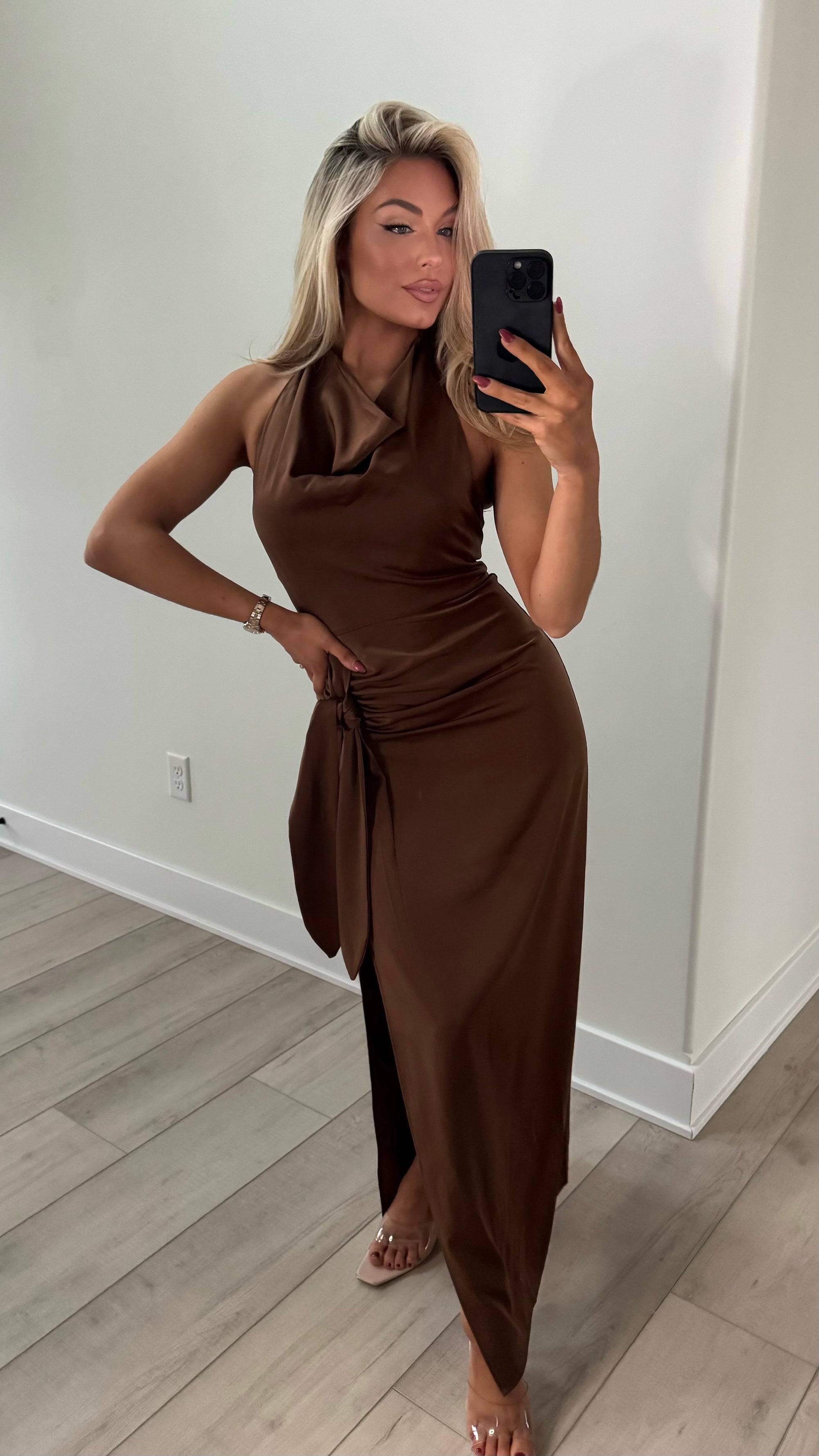 CHOCOLATE SOIREÉ MAXI DRESS