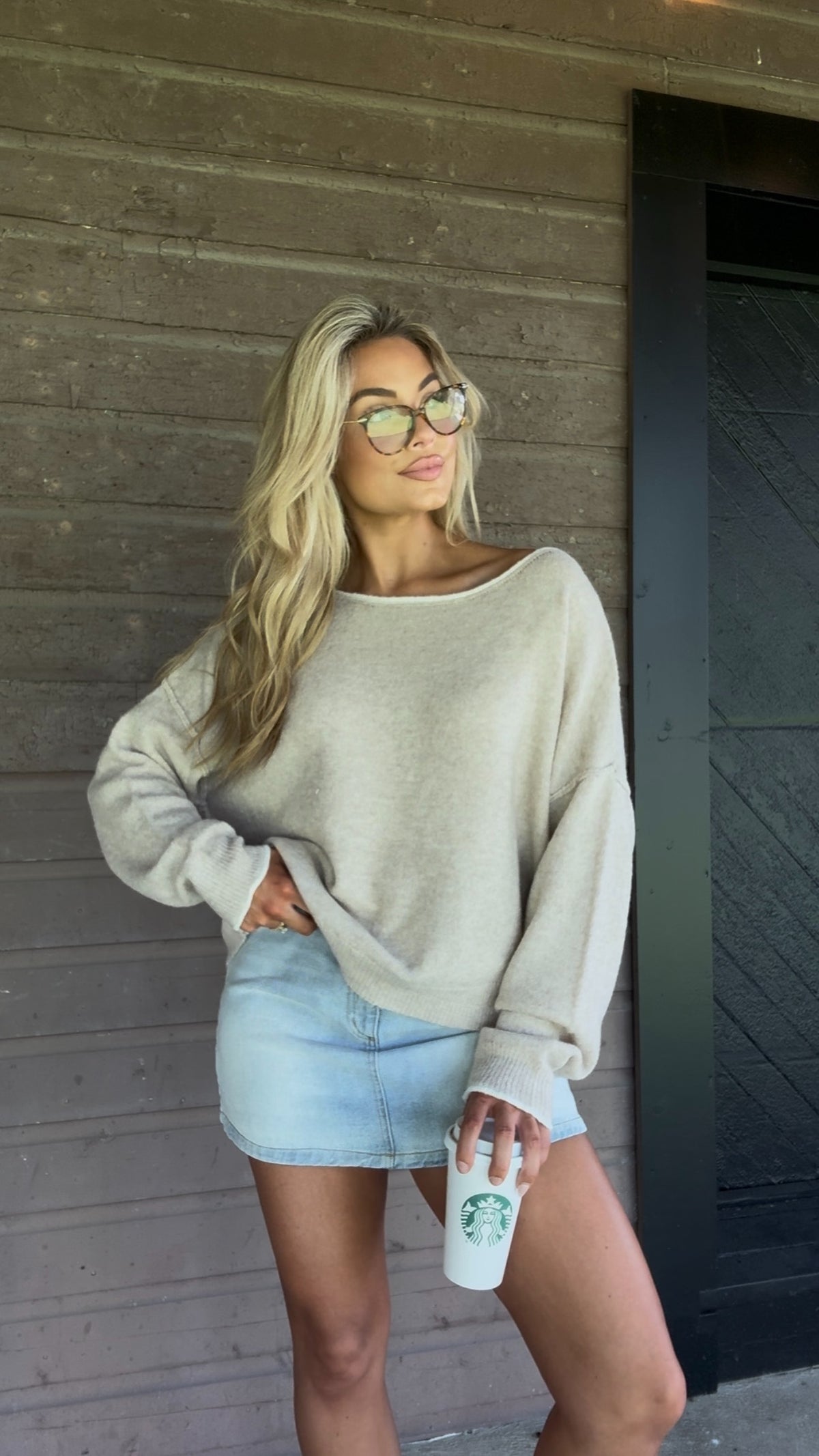 PRE-FALL BOAT NECK SWEATER OAT