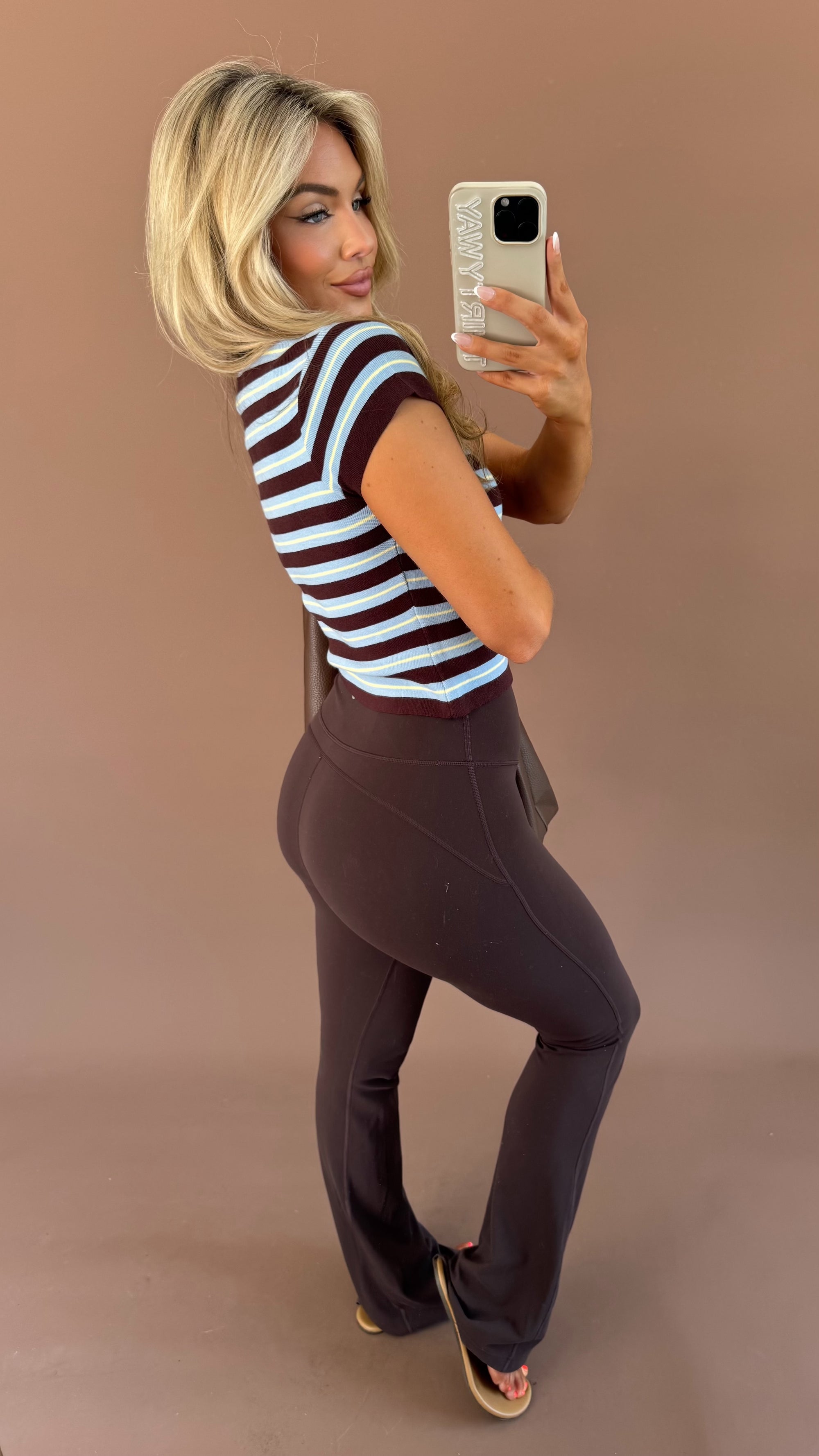 CAPPUCCINO STRIPED BABY TEE