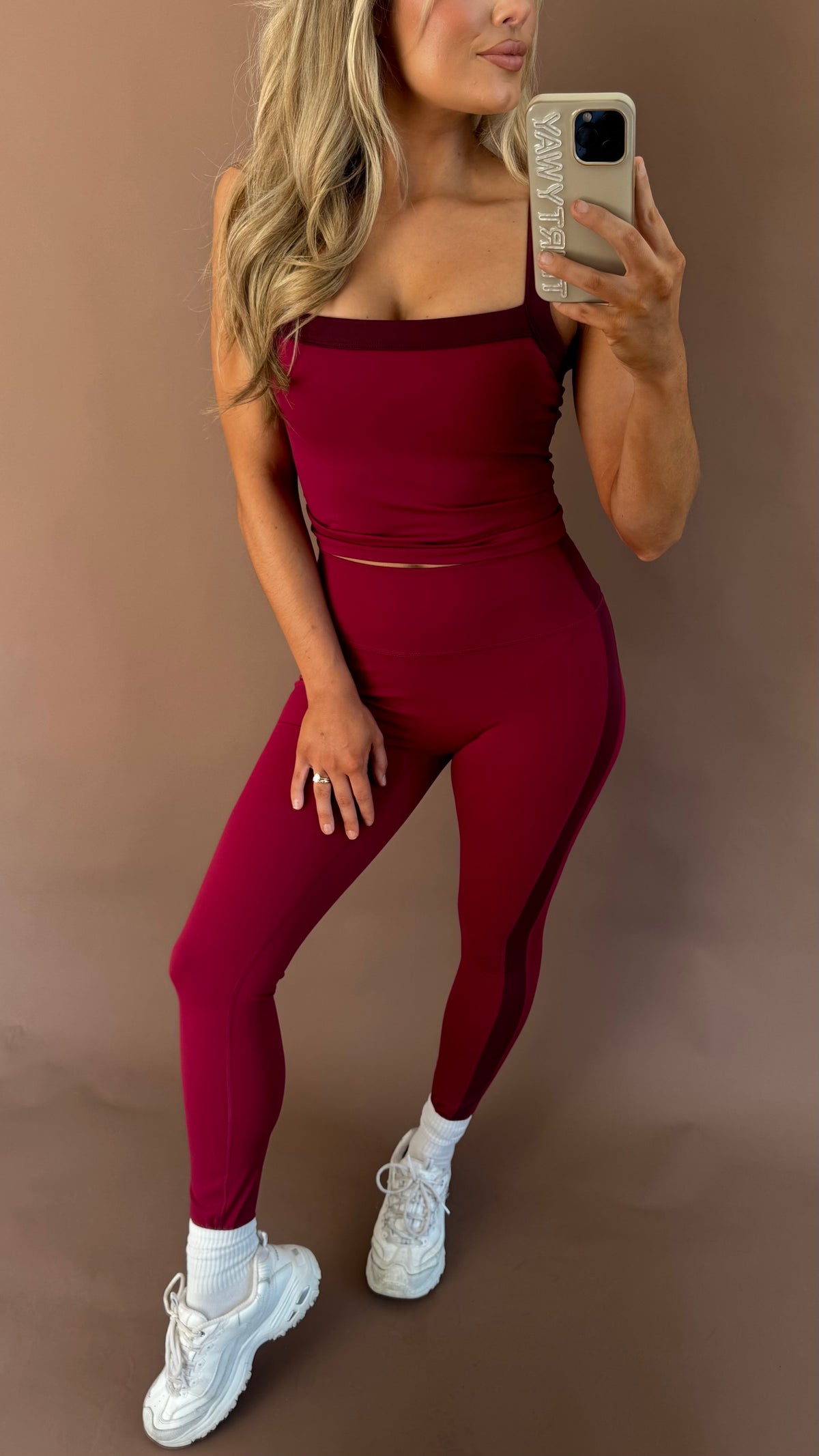 CABERNET COLOR-BLOCK LEGGINGS