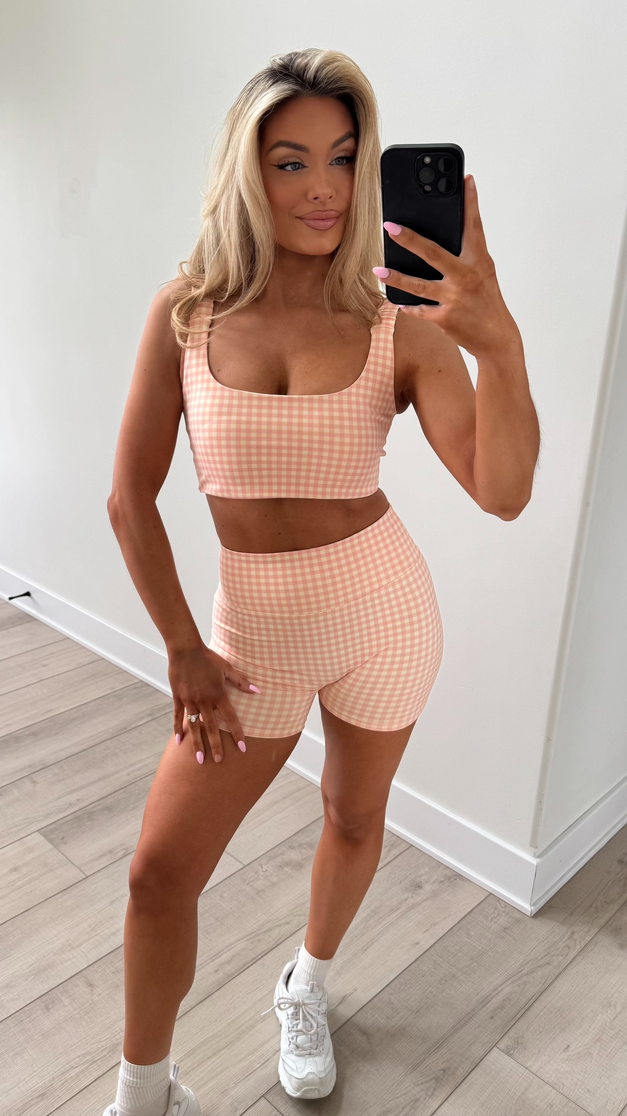 SORBET GINGHAM SPORTS TOP LEMON/ORANGE