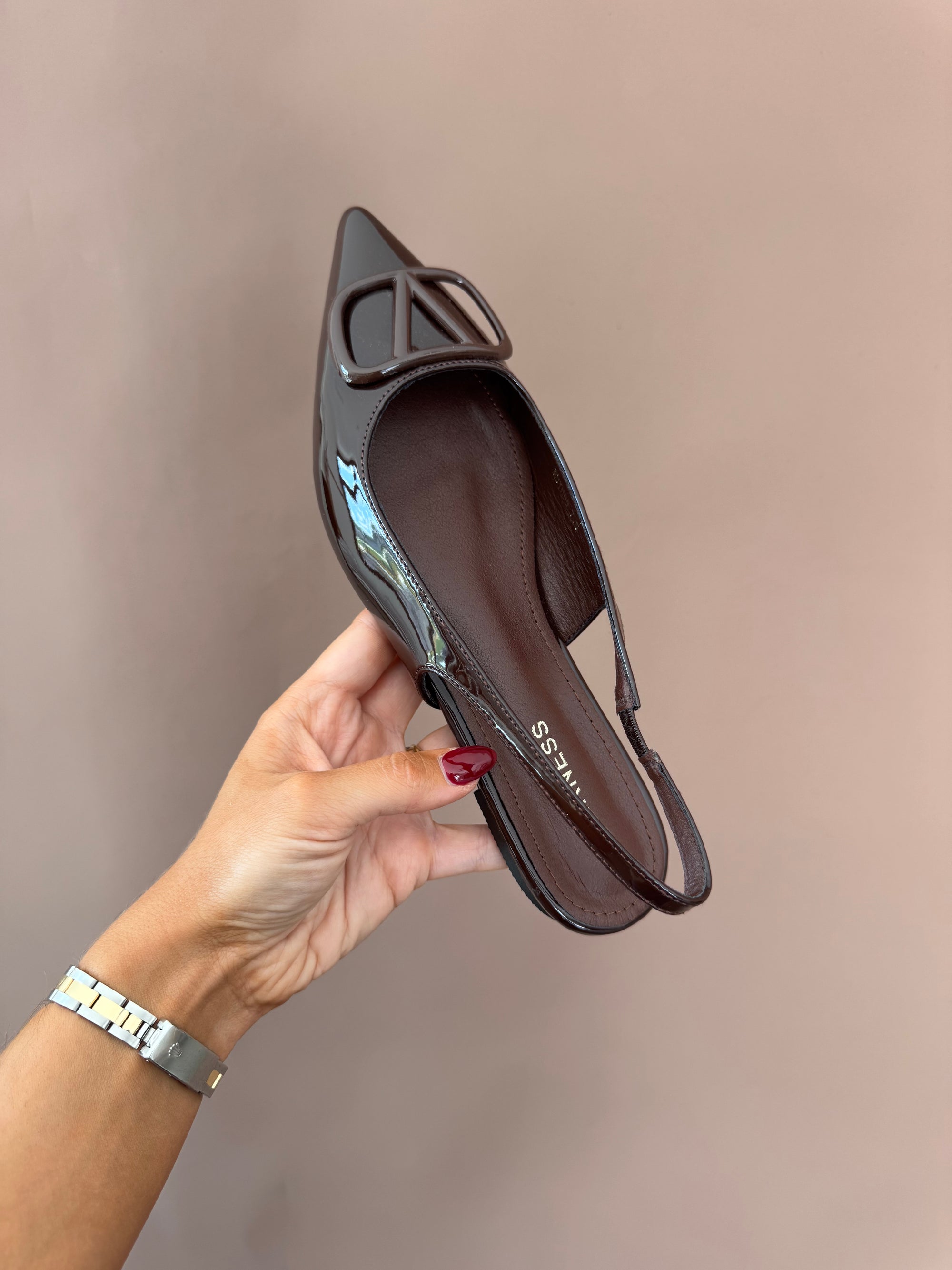 VAL SLING BACK BALLET FLAT BROWN