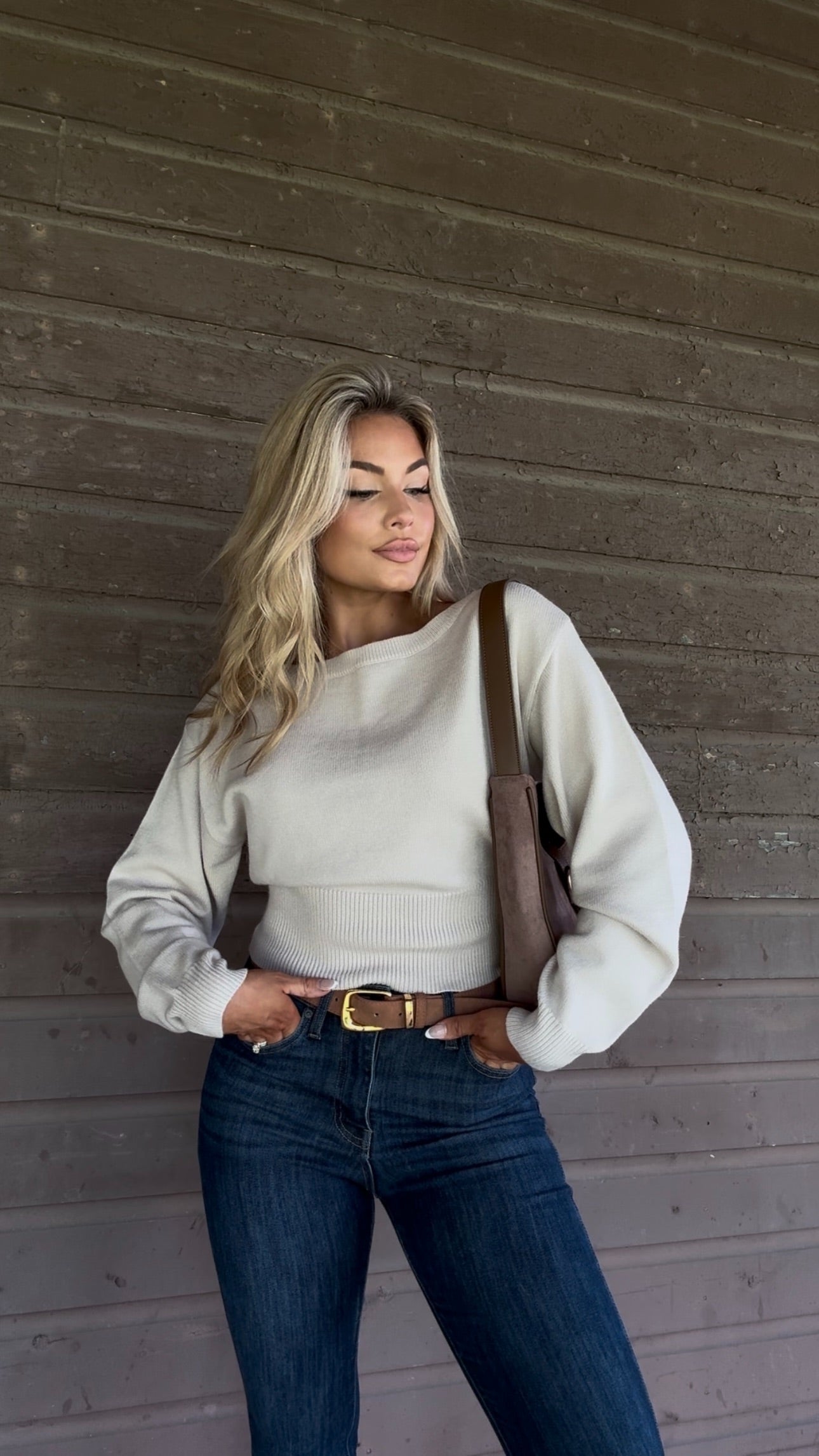 KENSINGTON DOLMAN SWEATER BEIGE