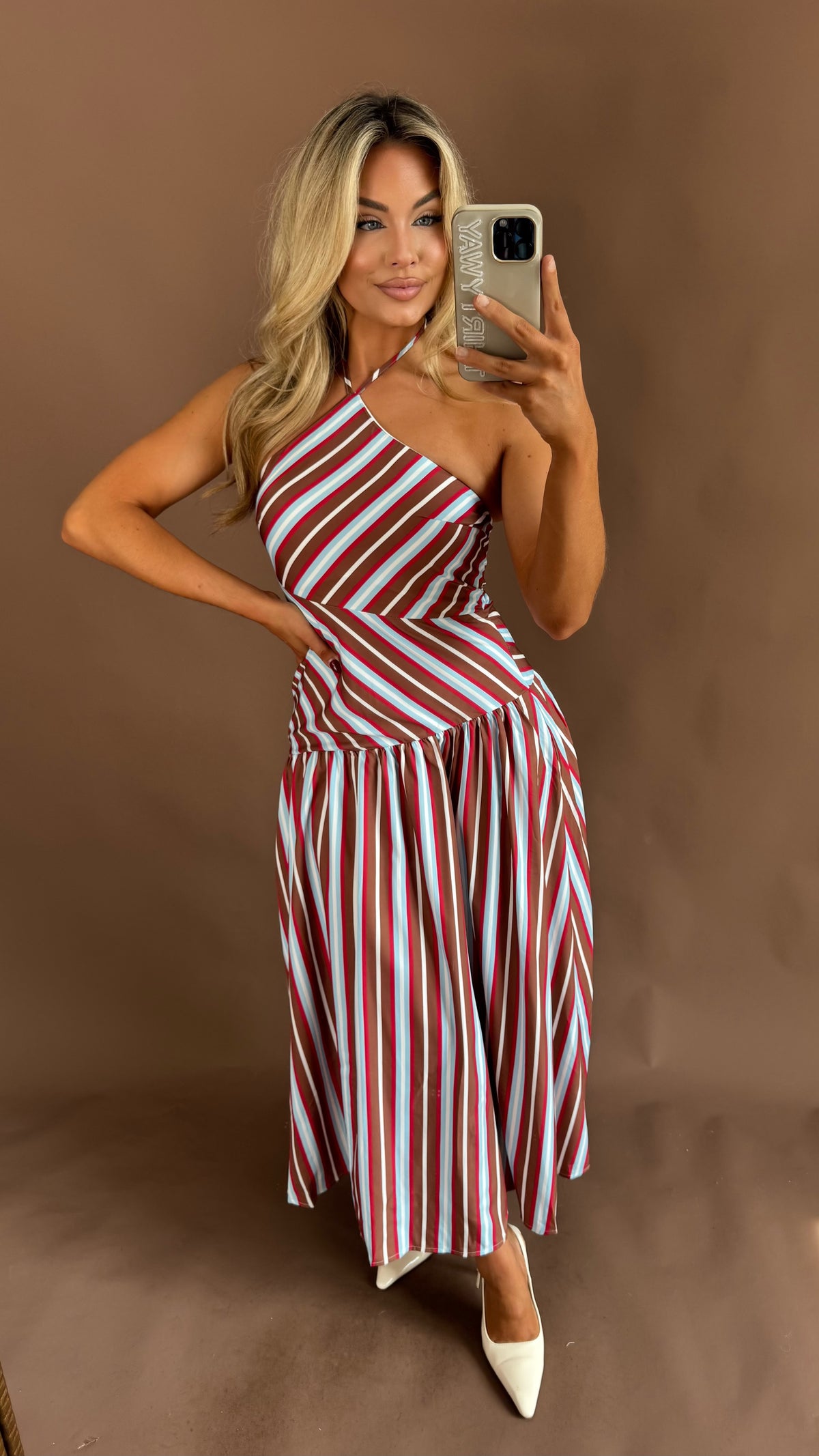 APPLE CIDER STRIPED MAXI DRESS